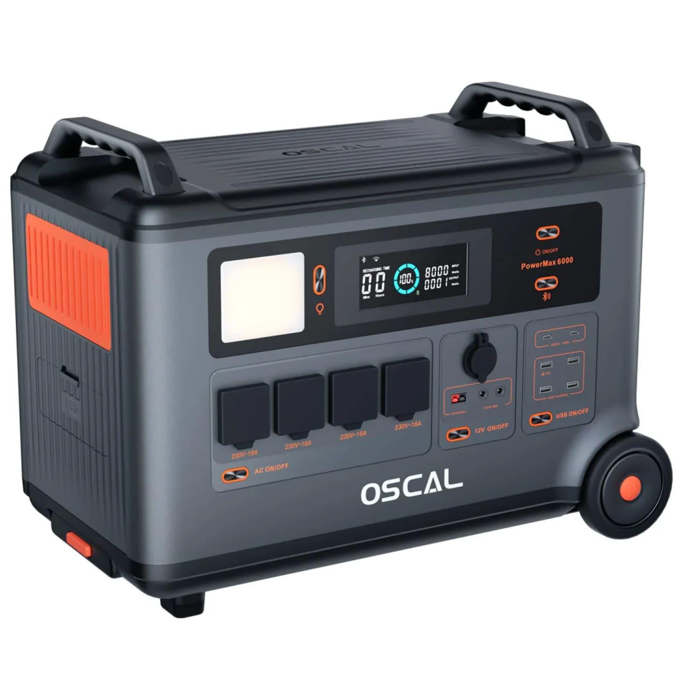 Зарядна станція Oscal PowerMax 6000 / 6000 Вт / 3600 Вт/ч / LiFePO4 (PowerMax 6000)
