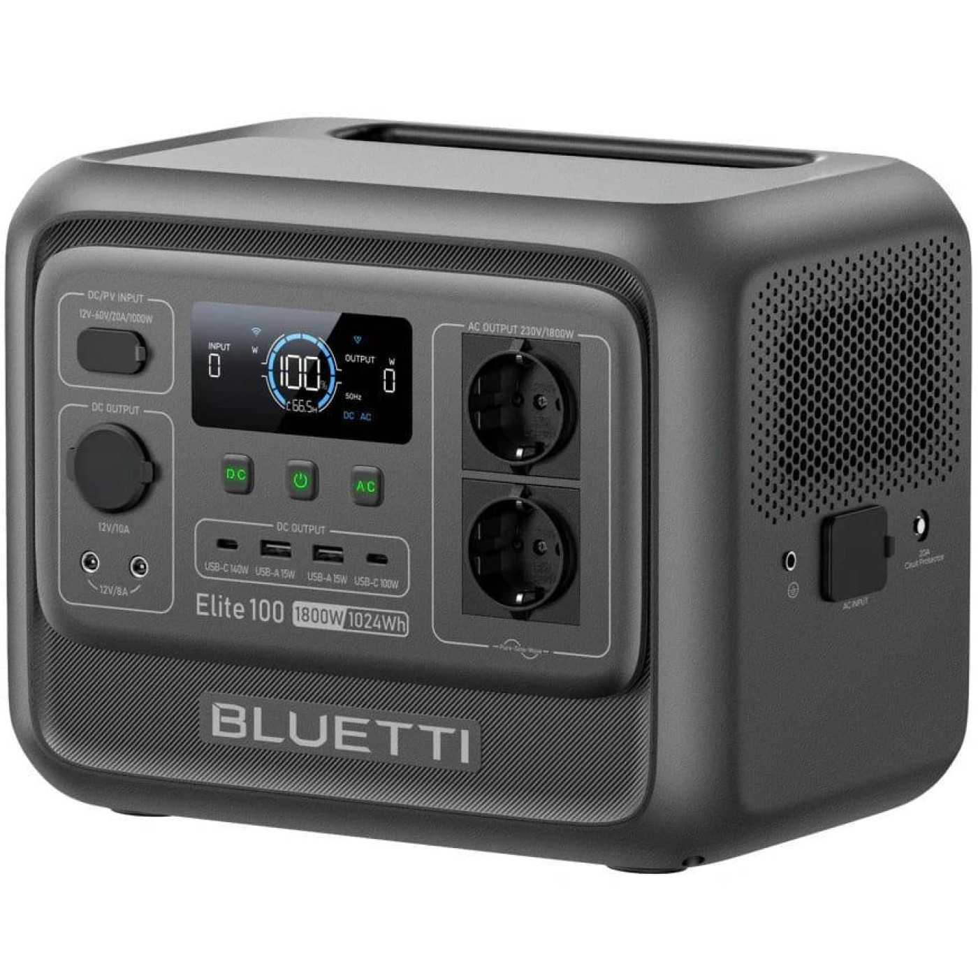 Зарядна станція BLUETTI Elite 100 V2 Portable / 1800 Вт / 1024 Вт/ч / LiFePO4 (EL100V2) UA