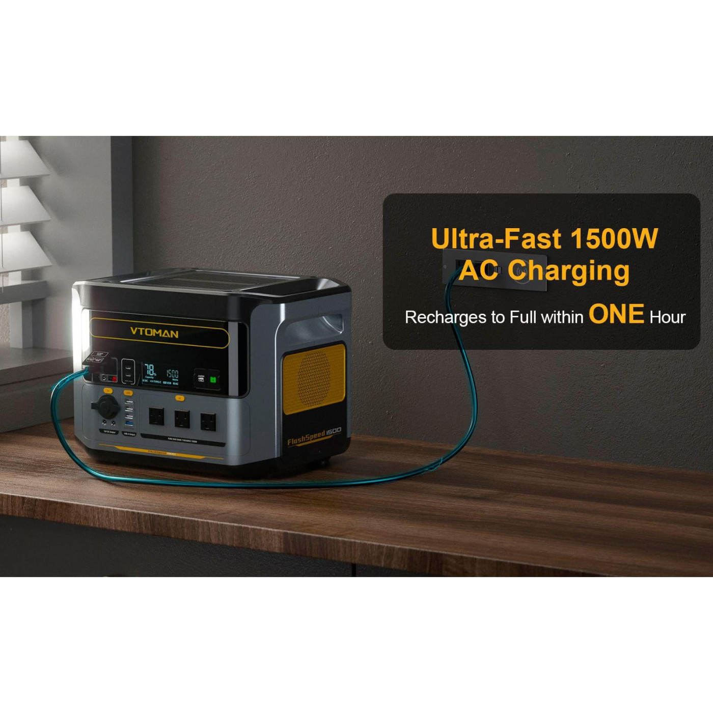 Зарядная станция Vtoman FlashSpeed 1500 PB-58 1500W 1548Wh / 1500 Вт / 1548 Вт/ч / LiFePO4 (FlashSpeed 1500) UA