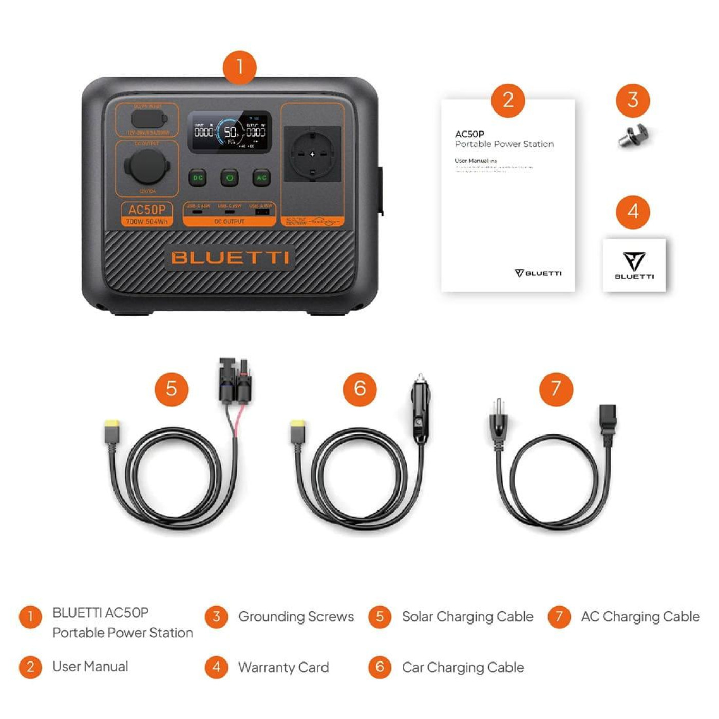 Зарядная станция BLUETTI 700W AC50P / 700 Вт / 504 Вт/ч / LiFePO4 (AC50P) UA