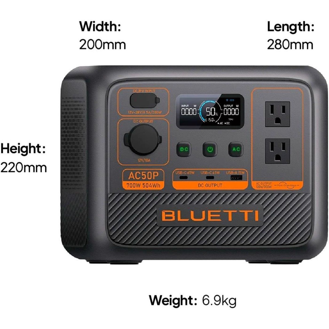 Зарядная станция BLUETTI 700W AC50P / 700 Вт / 504 Вт/ч / LiFePO4 (AC50P) UA