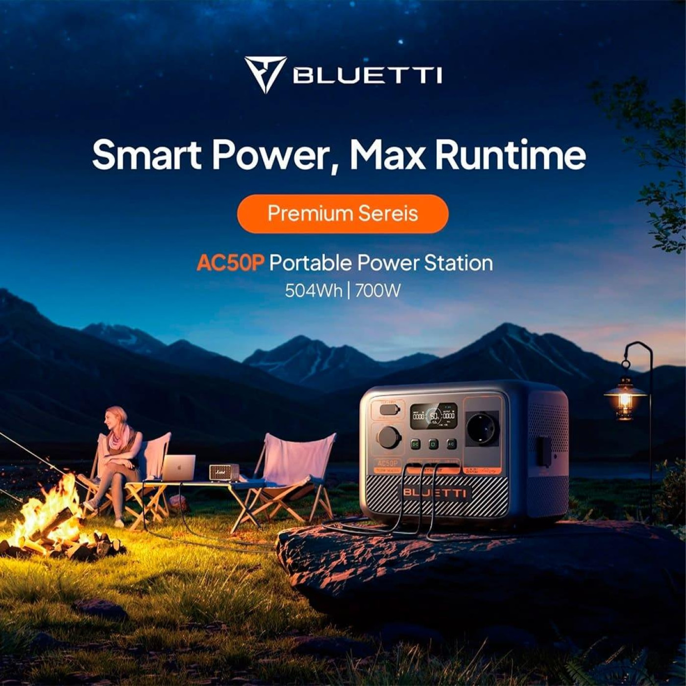 Зарядная станция BLUETTI 700W AC50P / 700 Вт / 504 Вт/ч / LiFePO4 (AC50P) UA