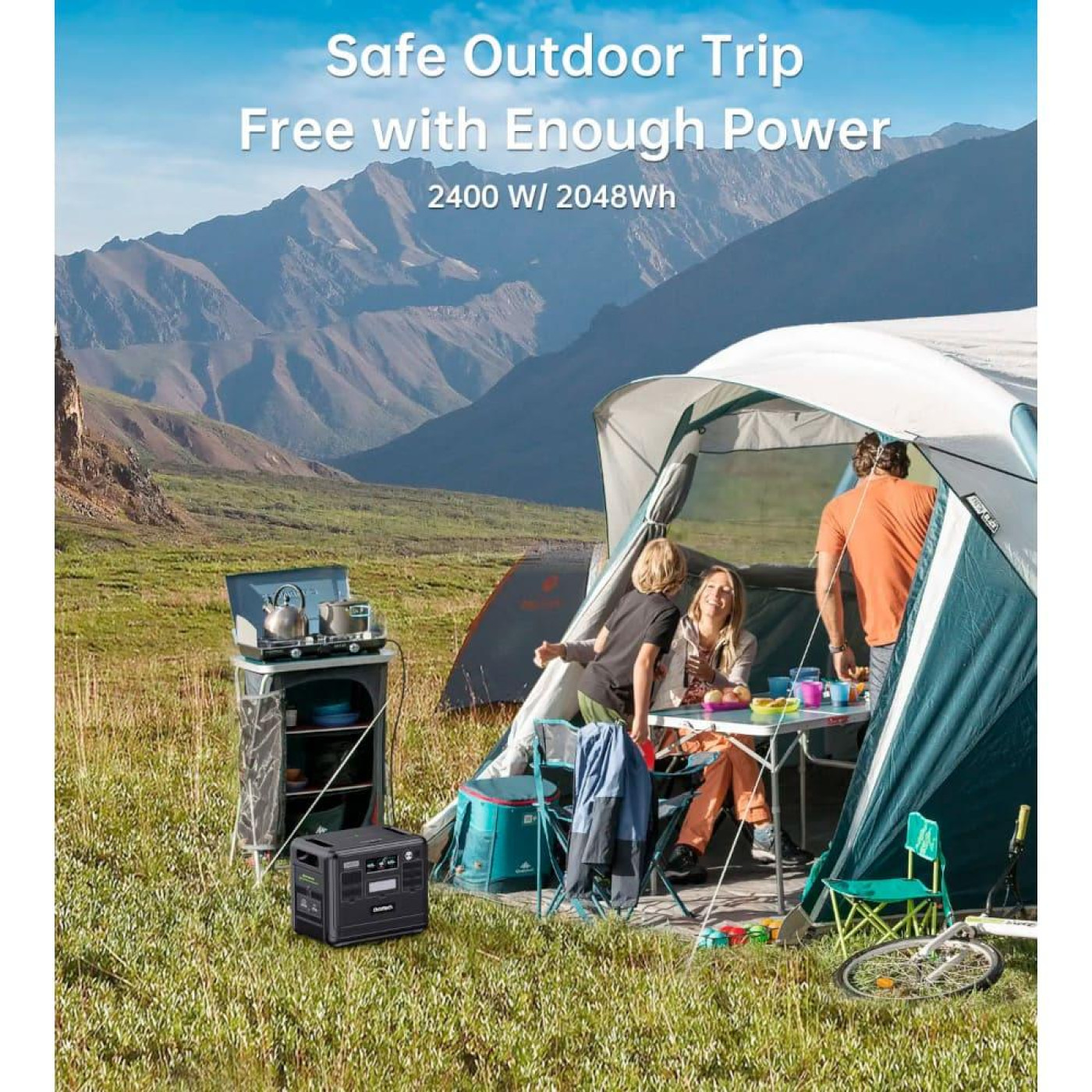 Зарядная станция Choetech BS008 / 2400 Вт / 2048 Вт/ч / LiFePO4 (BS008-BQB)