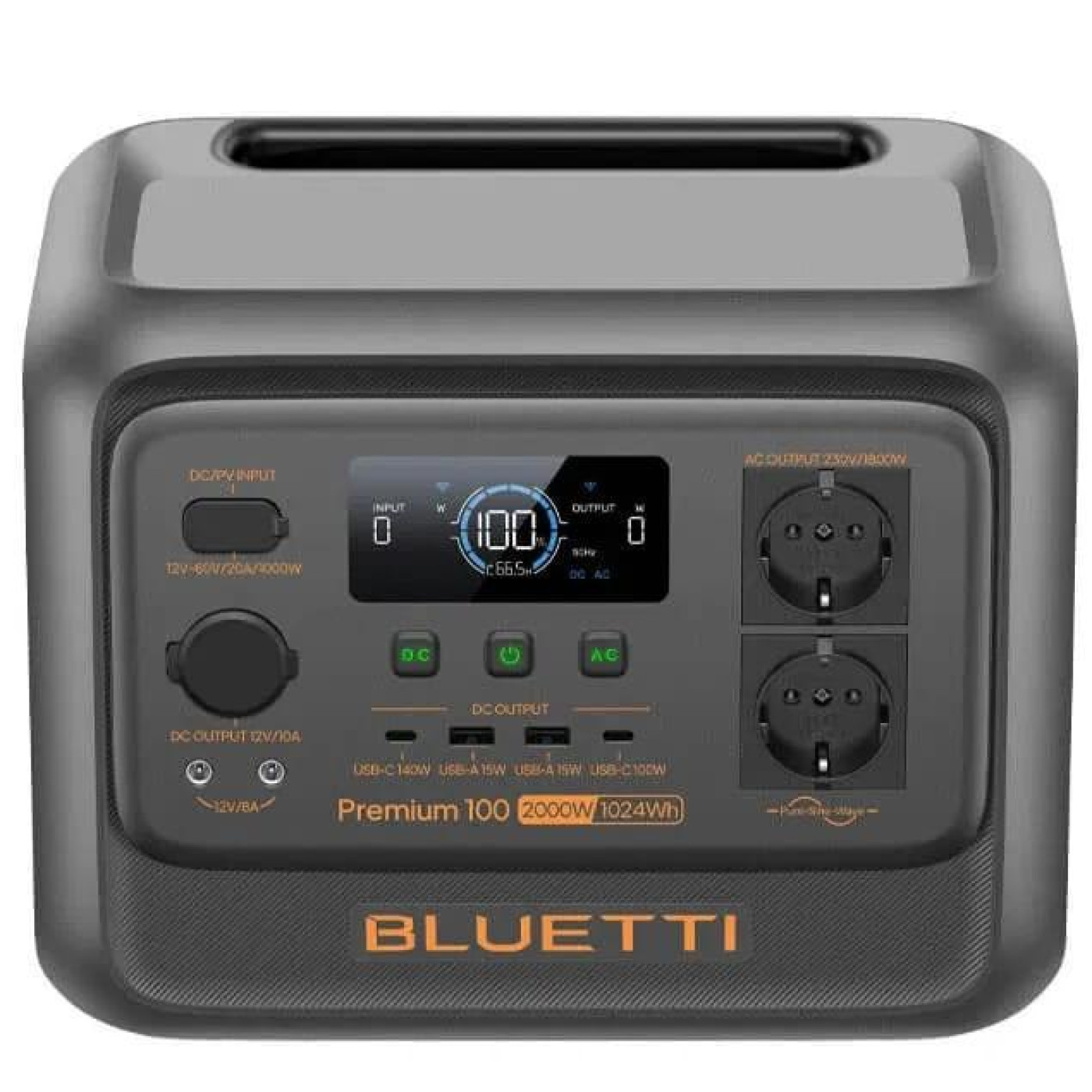 Зарядна станція BLUETTI Premium 100 V2 / 2000 Вт / 1024 Вт/ч / LiFePO4 (PR100V2) UA