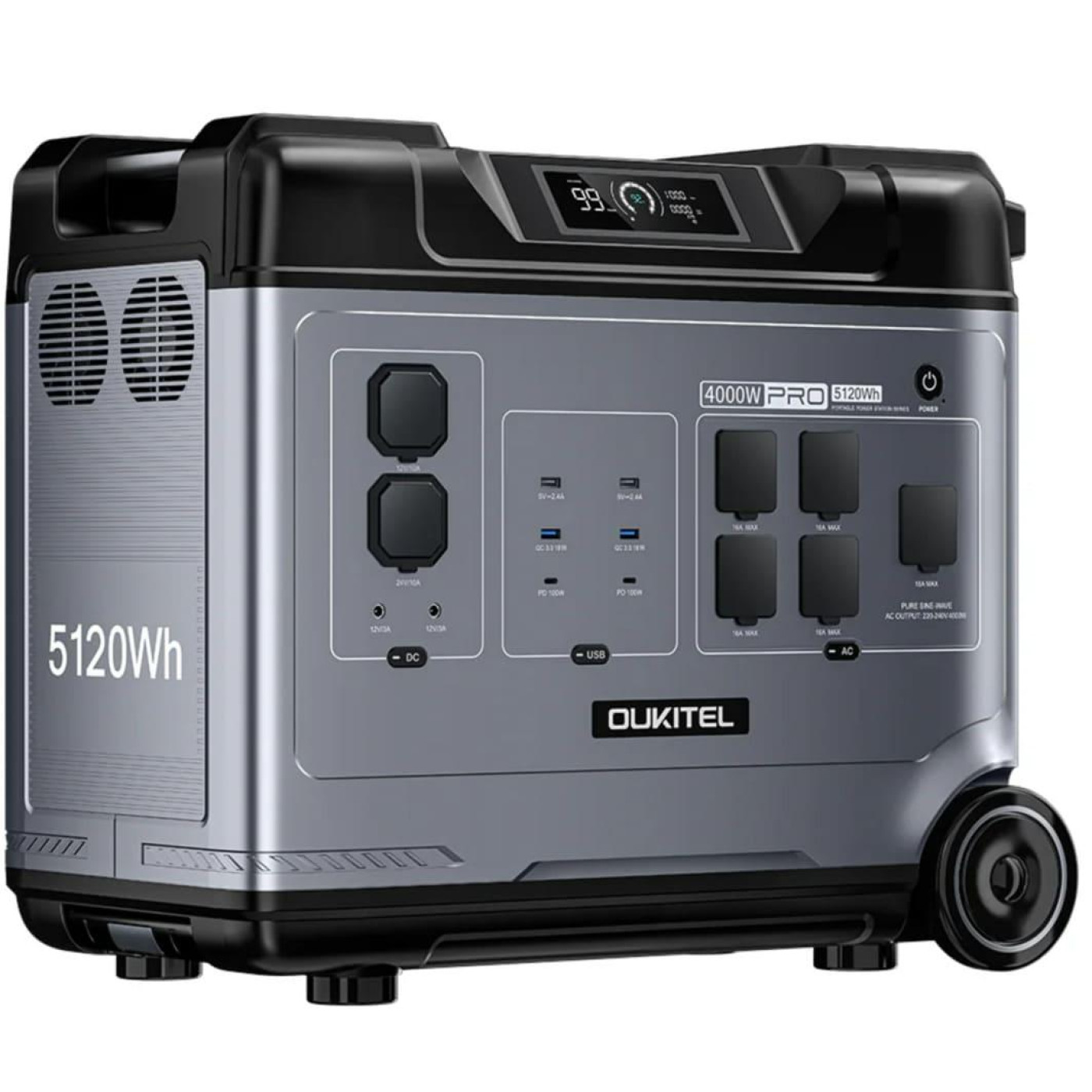 Зарядна станція Oukitel P5000E PRO / 4000 Вт / 5120 Вт/ч / LiFePO4 (P5000E PRO) UA