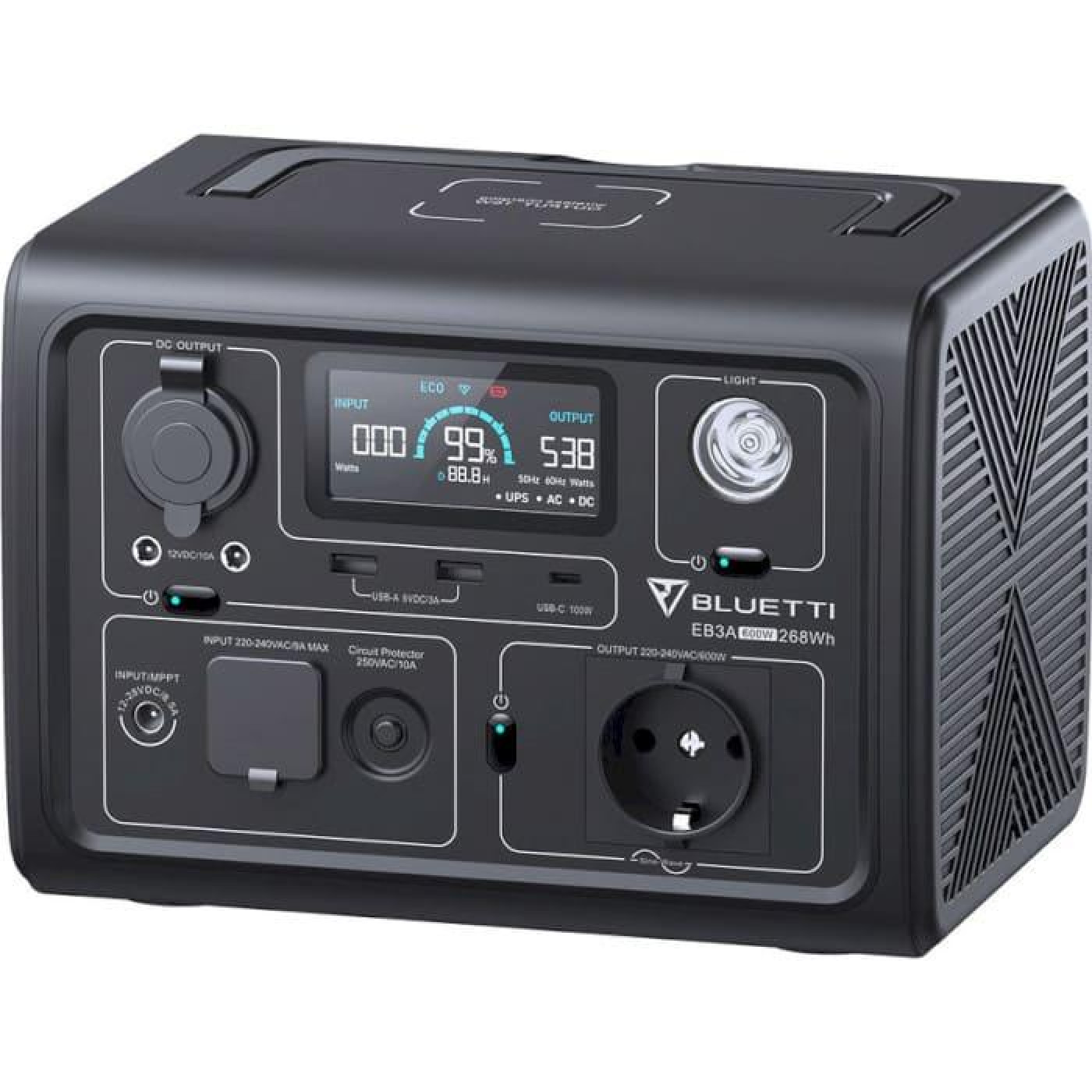 Зарядна станція BLUETTI EB3A / 600 Вт / 268 Вт/ч / LiFePO4 (EB3A) UA U1