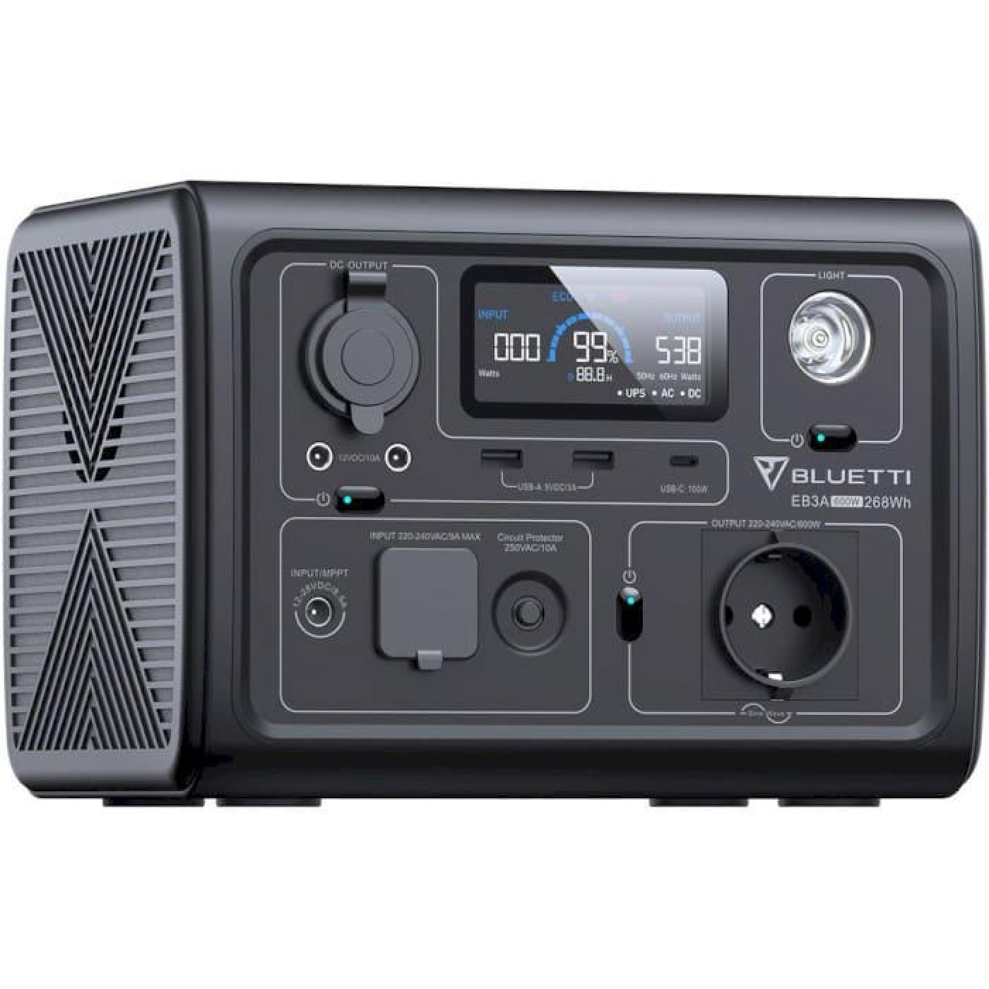 Зарядна станція BLUETTI EB3A / 600 Вт / 268 Вт/ч / LiFePO4 (EB3A) UA U1