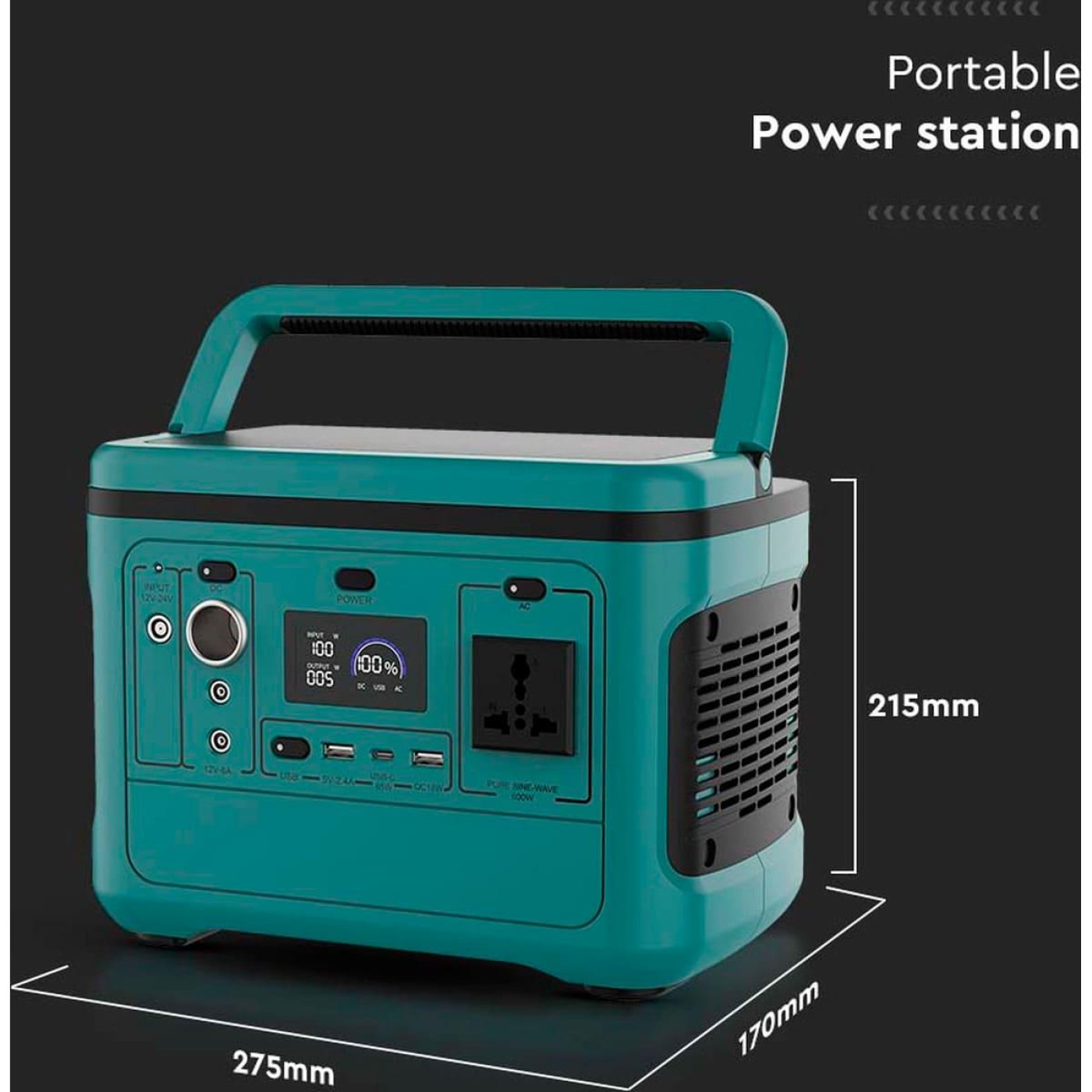 Зарядная станция V-TAC / 500 Вт / 568 Вт/ч / LiFePO4 (VT-606) UA