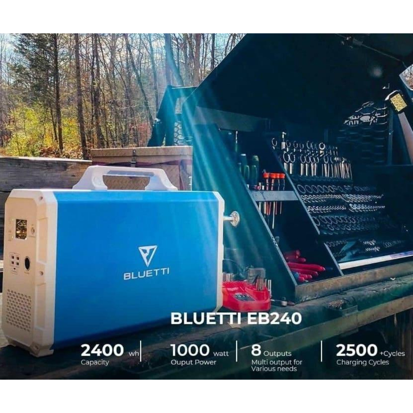Зарядна станція BLUETTI PowerOak EB240 / 1000 Вт / 2400 Вт/ч / Li-Ion (EB240) UA U1