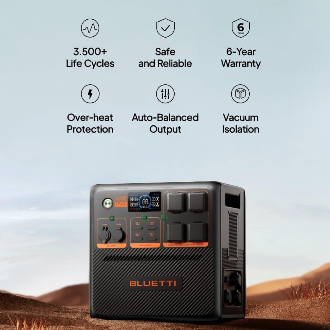 Зарядная станция BLUETTI AC240P Solar Portable Power Station / 2400 Вт / 1843 Вт/ч / LiFePO4 (AC240P) UA