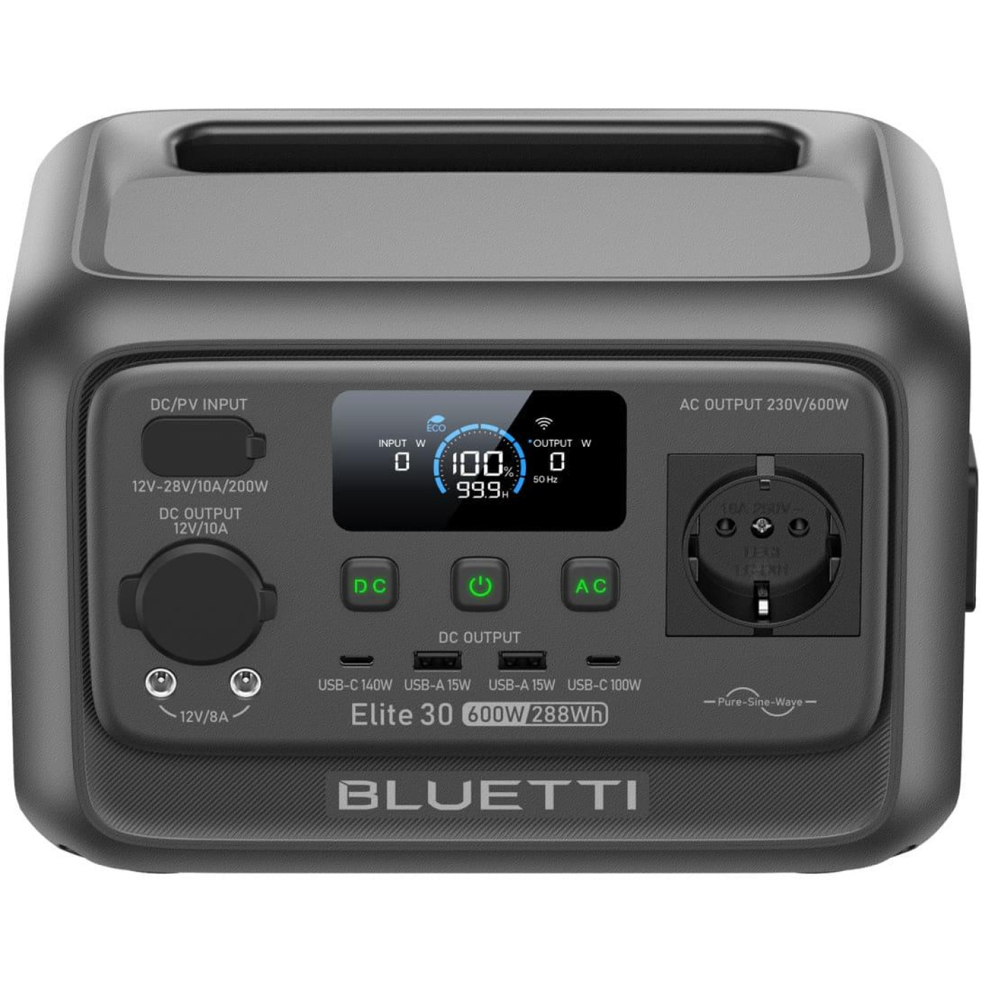 Зарядна станція BLUETTI Elite 30 V2 / 600 Вт / 288 Вт/ч / LiFePO4 (EL30V2) UA