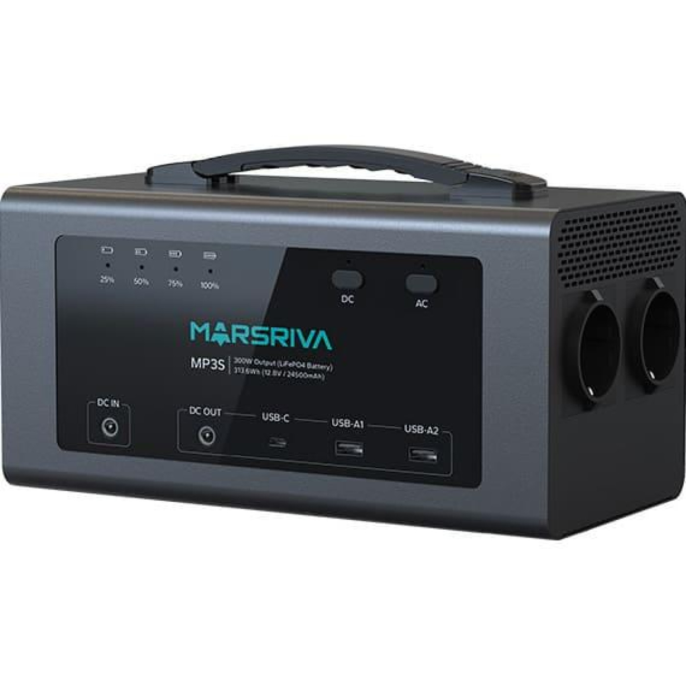 Зарядная станция Marsriva MP3S 300Вт (313.6 Вт/г) / 300 Вт / 313 Вт/ч / LiFePO4 (MP3SV2_MARSRIVA)