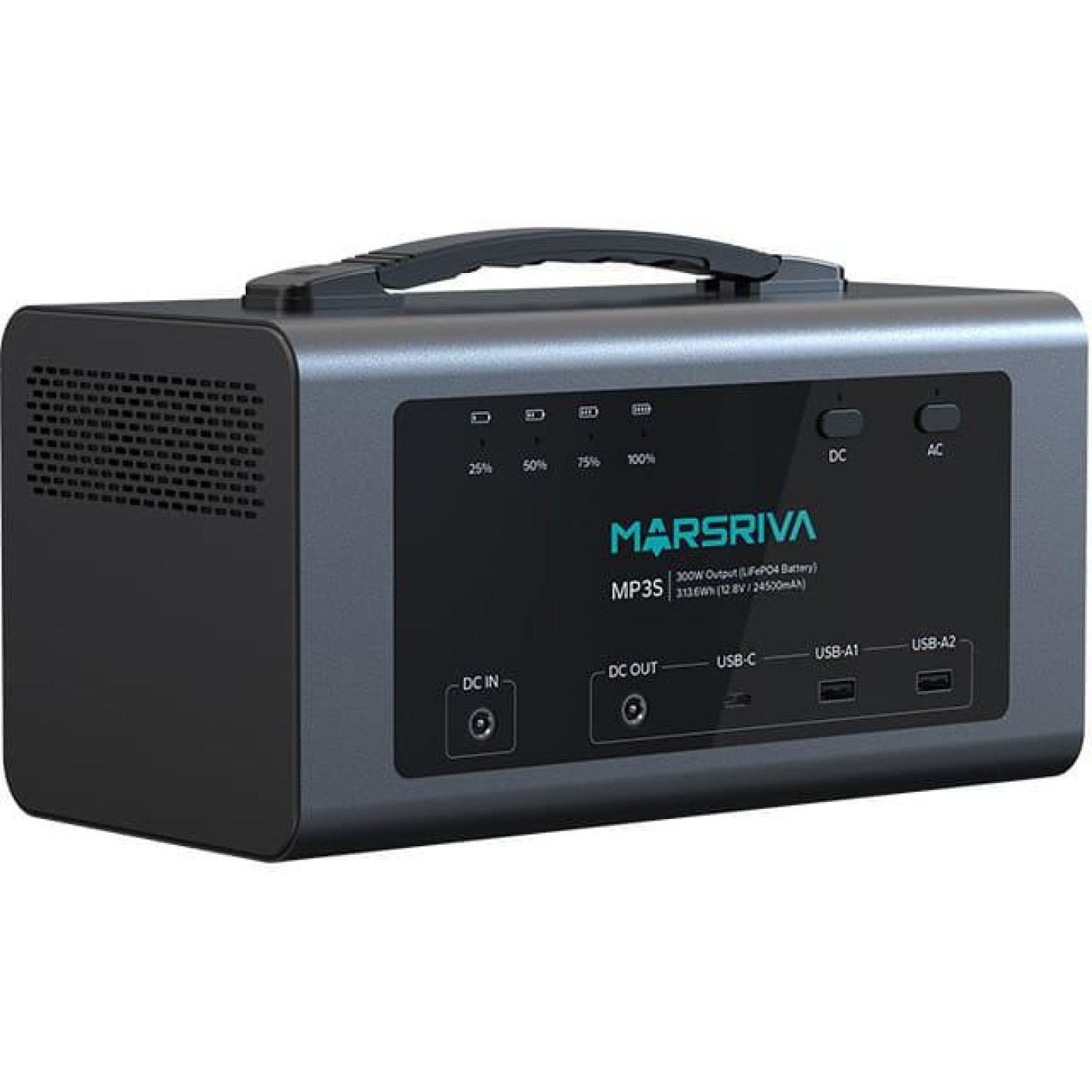 Зарядная станция Marsriva MP3S 300Вт (313.6 Вт/г) / 300 Вт / 313 Вт/ч / LiFePO4 (MP3SV2_MARSRIVA)