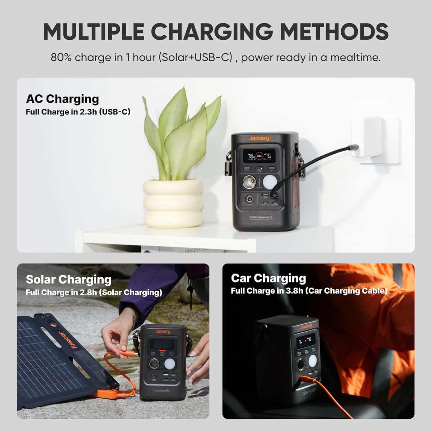 Зарядная станция Jackery EXPLORER 300D / 140 Вт / 288 Вт/ч / LiFePO4 (21-0001-000356)
