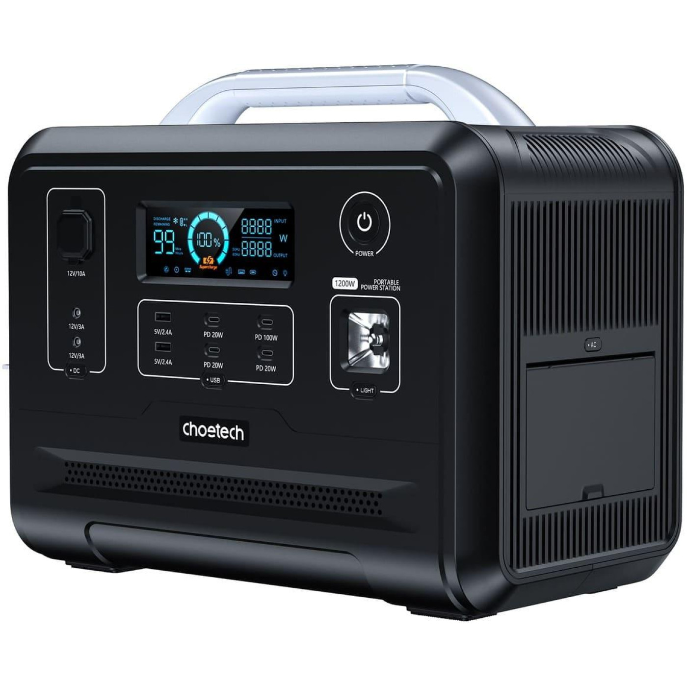 Зарядная станция Choetech BS005-EU-BK 1200 Вт / 700 Вт / 960 Вт/ч / LiFePO4 (BS005-EU-BK) EU