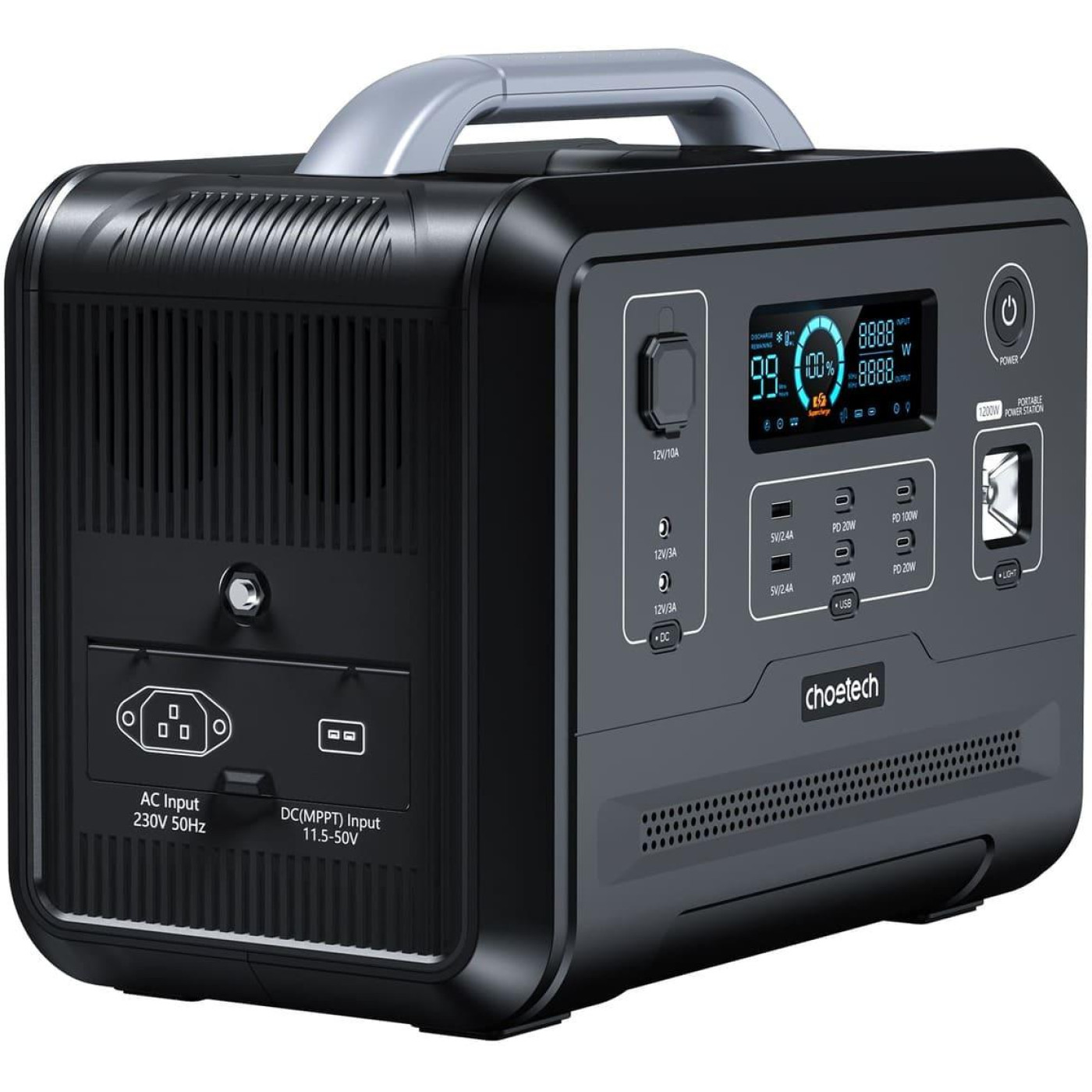 Зарядная станция Choetech BS005-EU-BK 1200 Вт / 700 Вт / 960 Вт/ч / LiFePO4 (BS005-EU-BK) EU