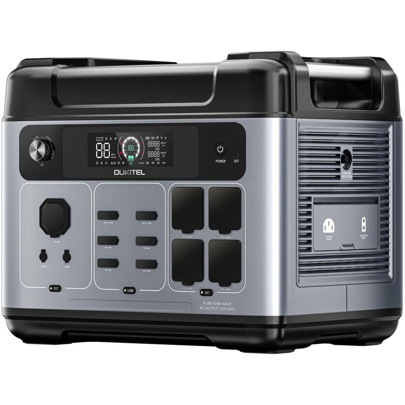 Зарядна станція Oukitel P2001E PLUS / 2400 Вт / 2048 Вт/ч / LiFePO4 (P2001E PLUS) UA