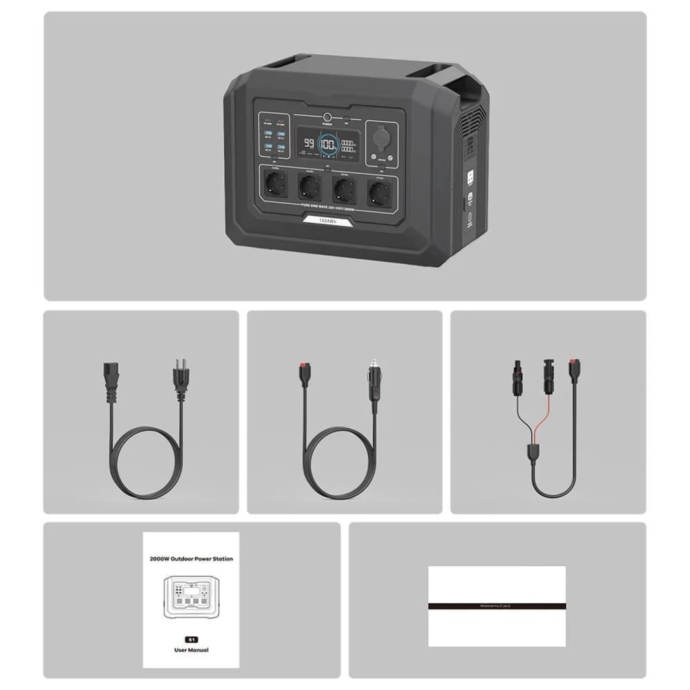 Зарядная станция OUPES Mega 1 S1 2048 Вт/ч / 2000 Вт / 1024 Вт/ч / LiFePO4 (42-00306)