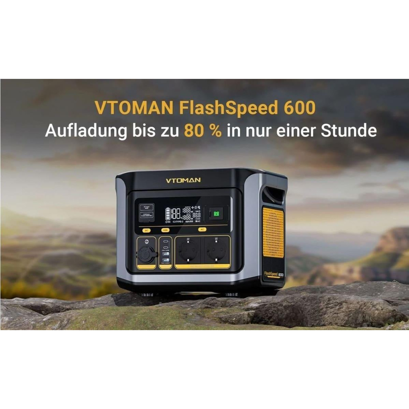 Зарядна станція Vtoman FlashSpeed 600 / 600 Вт / 499 Вт/ч / LiFePO4 (FlashSpeed 600)