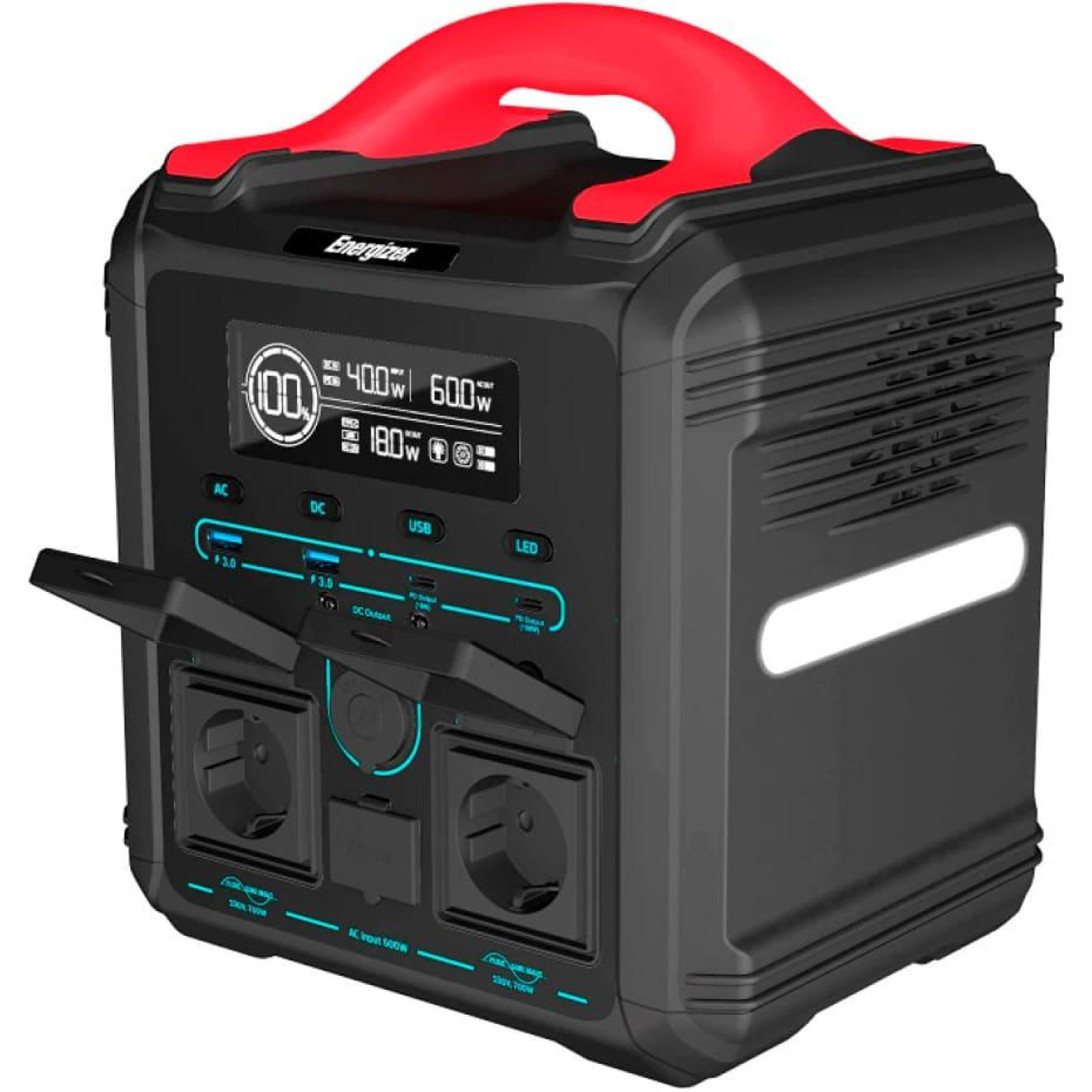 Зарядная станция Energizer / 700 Вт / 551 Вт/ч / LiFePO4 (PPS550W1F) UA