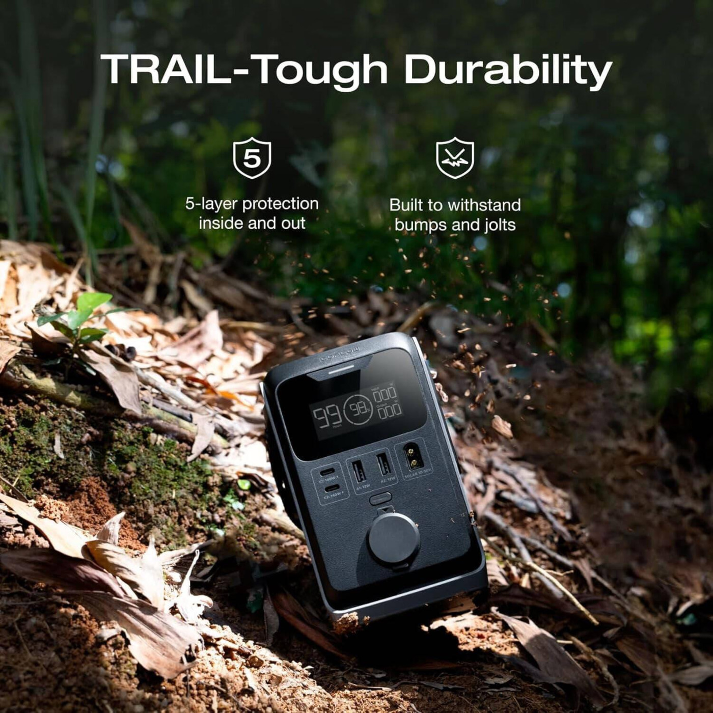 Зарядна станція EcoFlow TRAIL 300 DC / 140 Вт / 288 Вт/ч / LiFePO4 (EF-TRAIL300-N)