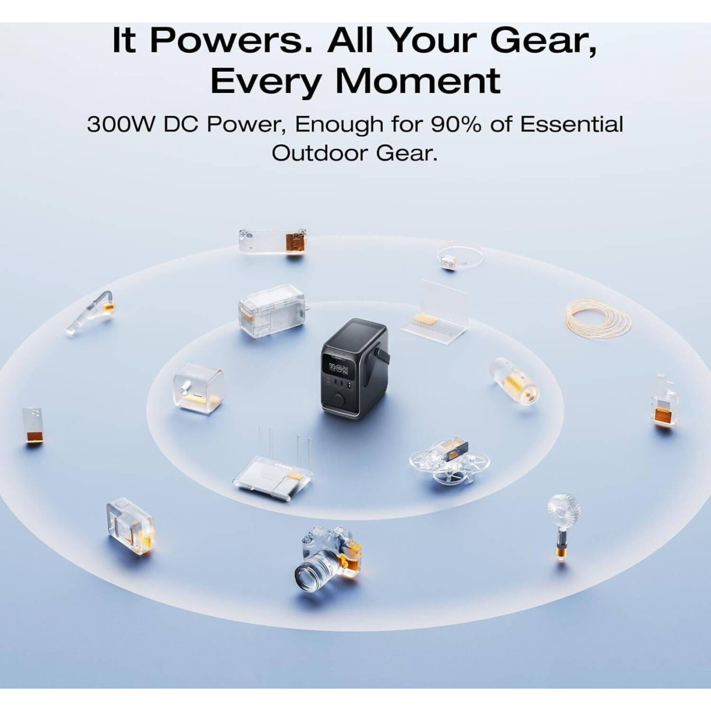 Зарядна станція EcoFlow TRAIL 300 DC / 140 Вт / 288 Вт/ч / LiFePO4 (EF-TRAIL300-N)