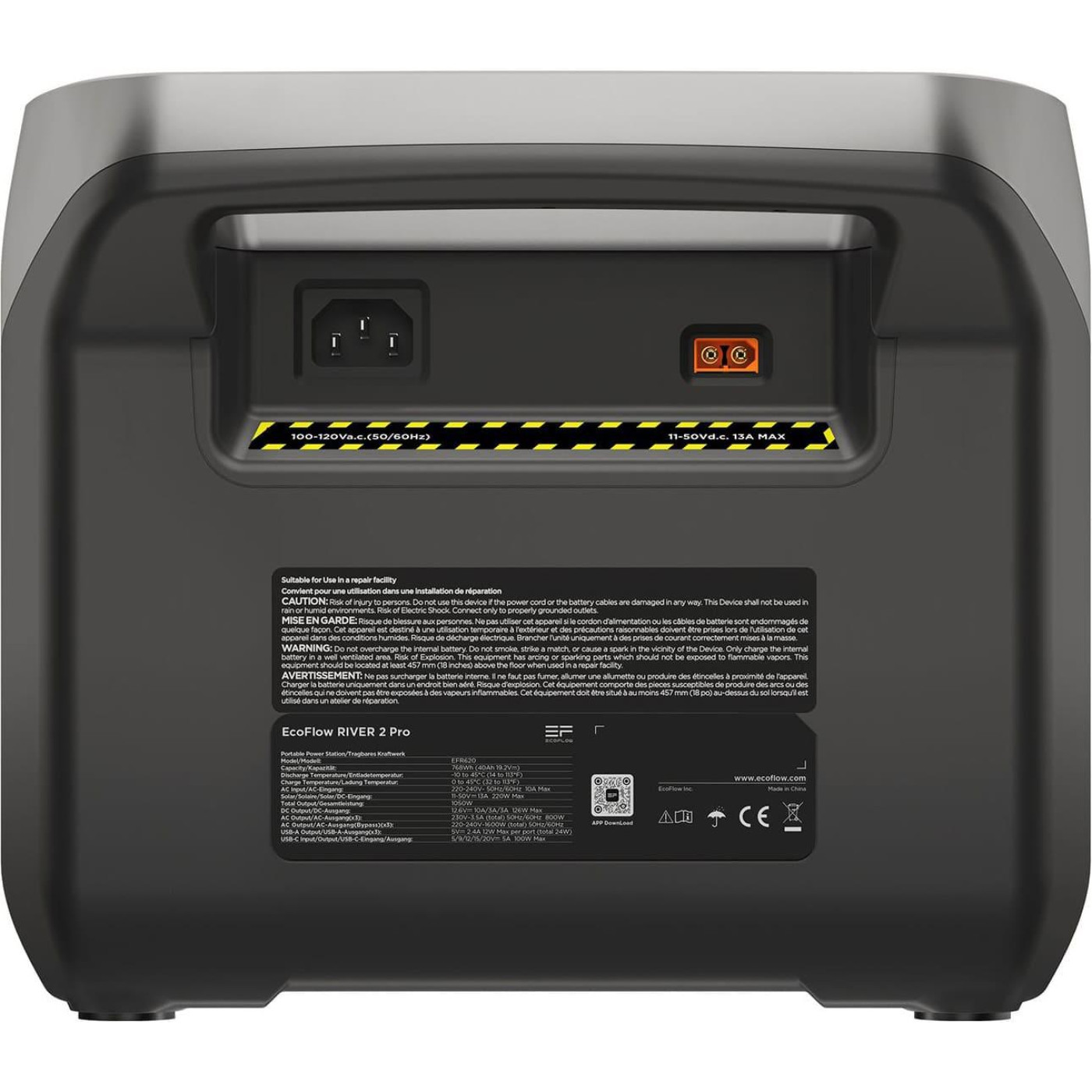 Зарядная станция EcoFlow RIVER 2 Pro / 800 Вт / 768 Вт/ч / LiFePO4 (ZMR620-B-EU) EU