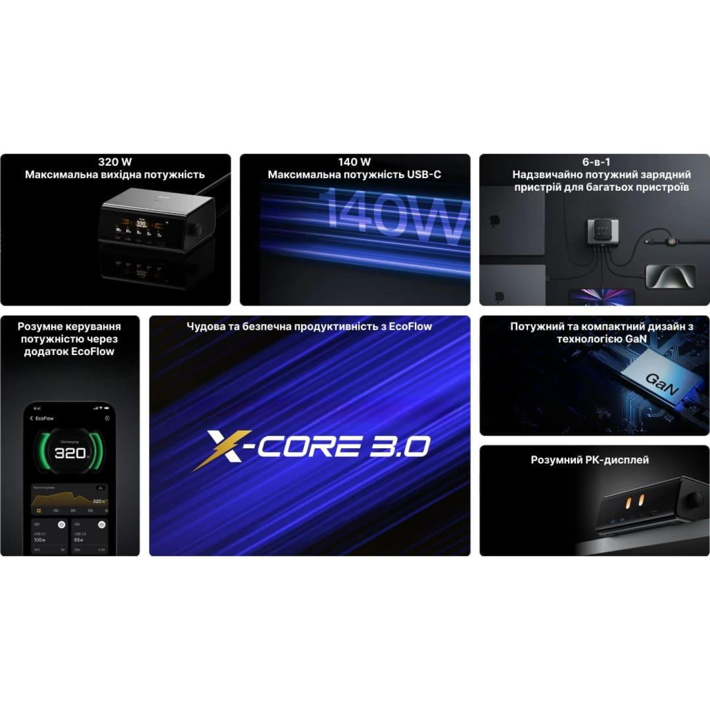 Зарядна станція EcoFlow Rapid Pro 320W station (EF-STATION320W-EU) (320 Вт, )