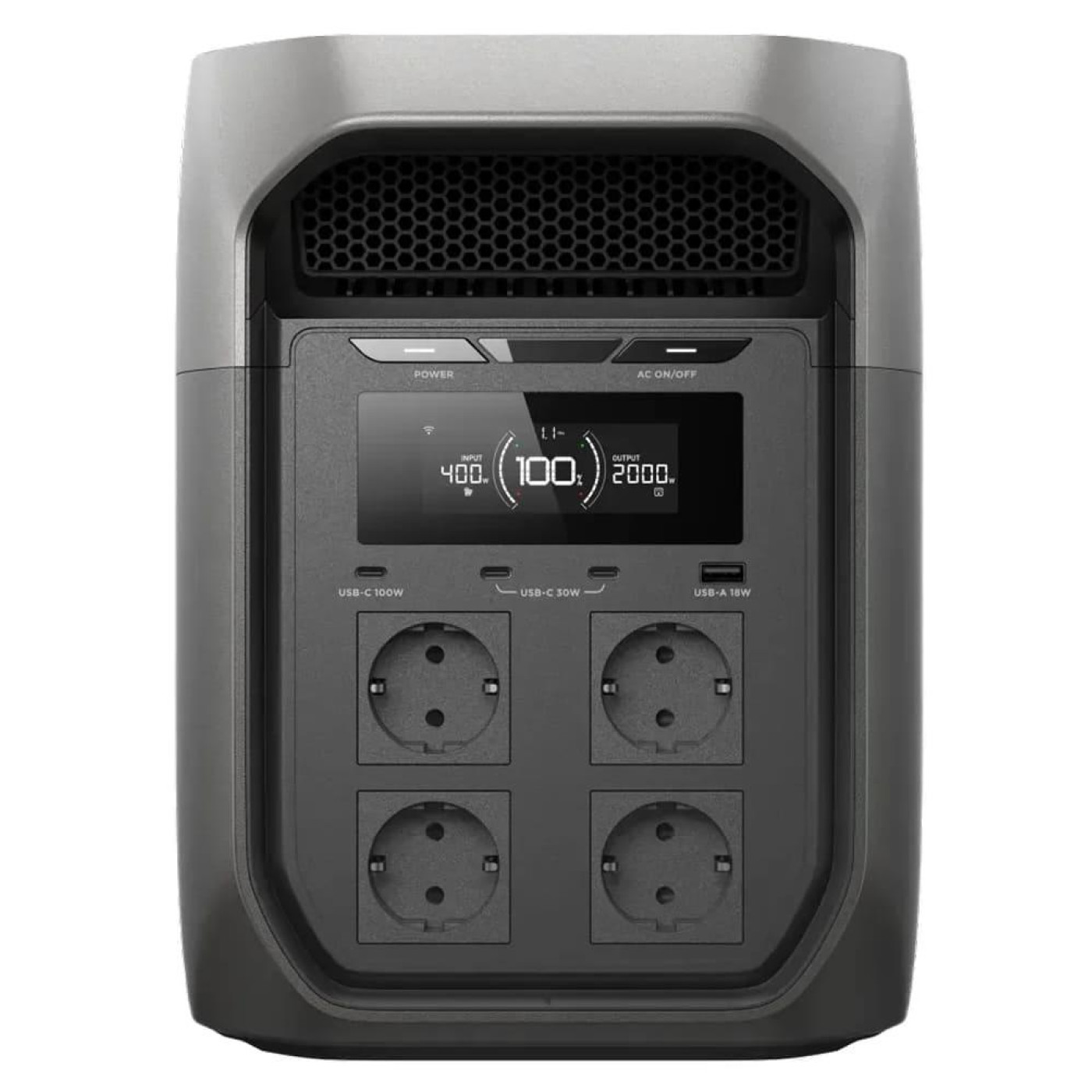 Зарядна станція EcoFlow DELTA 3 Max 1800 Вт 1024 Вт/ч / 2400 Вт / 2048 Вт/ч / LiFePO4 (EFD3M-G-EU-CBOX) EU