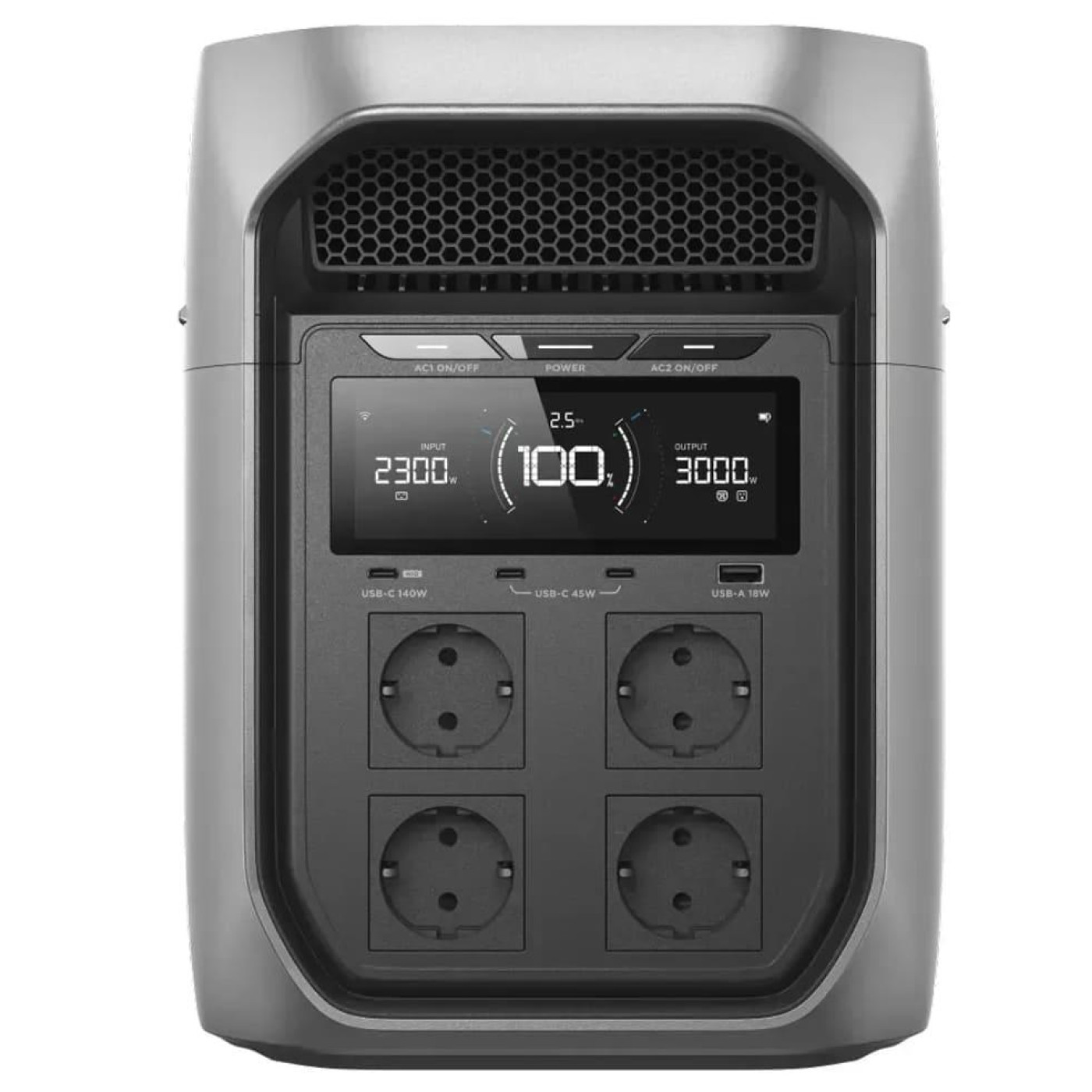 Зарядна станція EcoFlow DELTA 3 Max Plus / 3000 Вт / 2048 Вт/ч / LiFePO4 (EFD3MP-EU-CBOX)