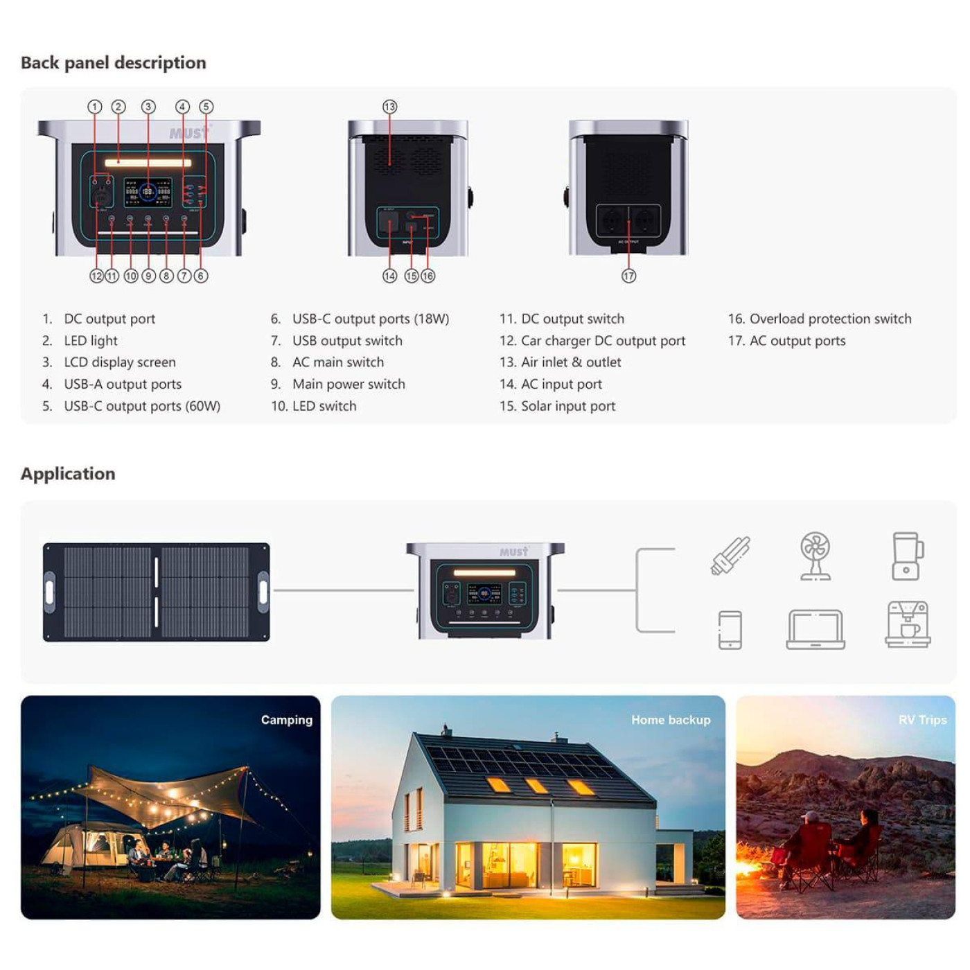 Зарядна станція Must 1000W 1280Wh (EM1024S)