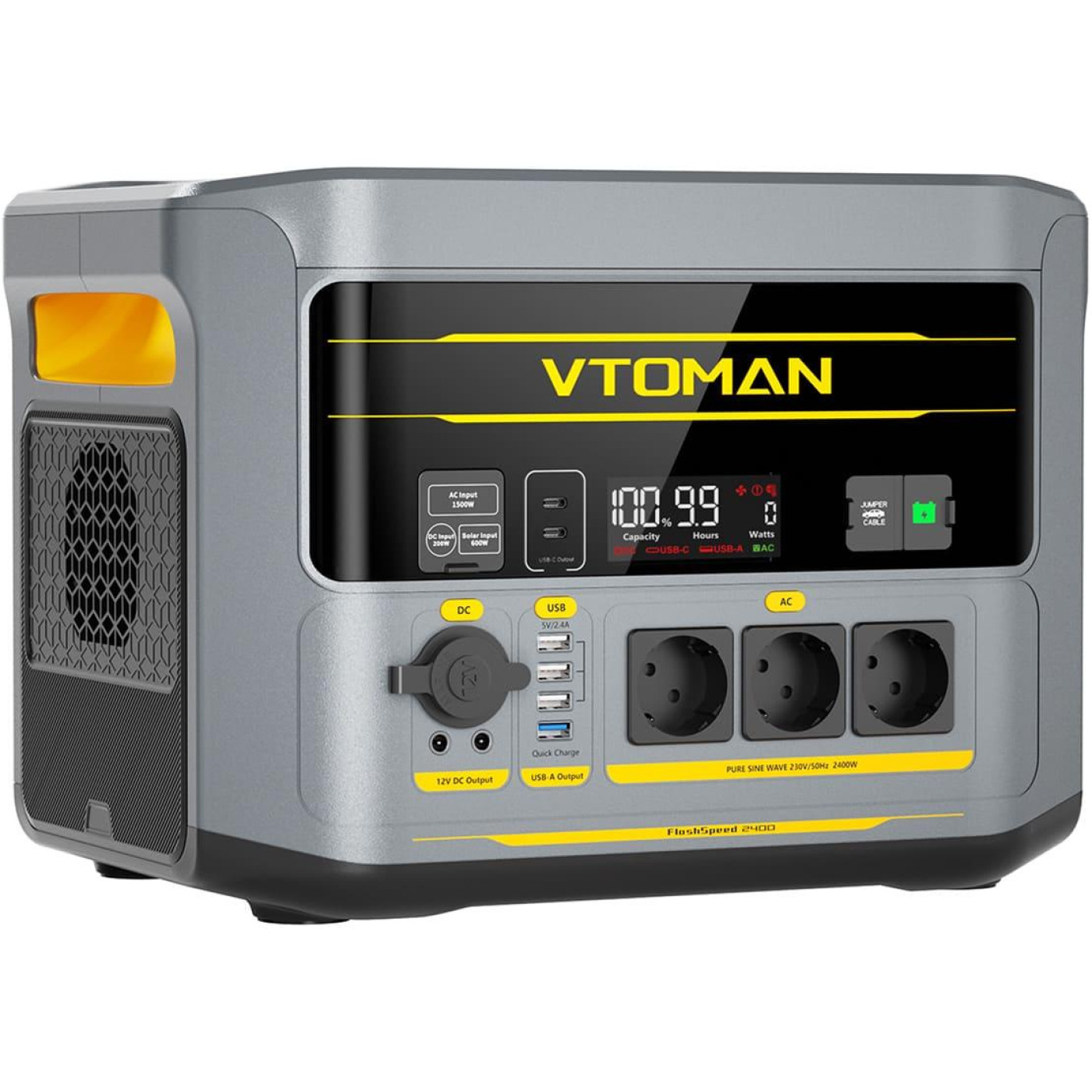 Зарядная станция Vtoman FlashSpeed 2400 / 2400 Вт / 1408 Вт/ч / LiFePO4 (FlashSpeed 2400)