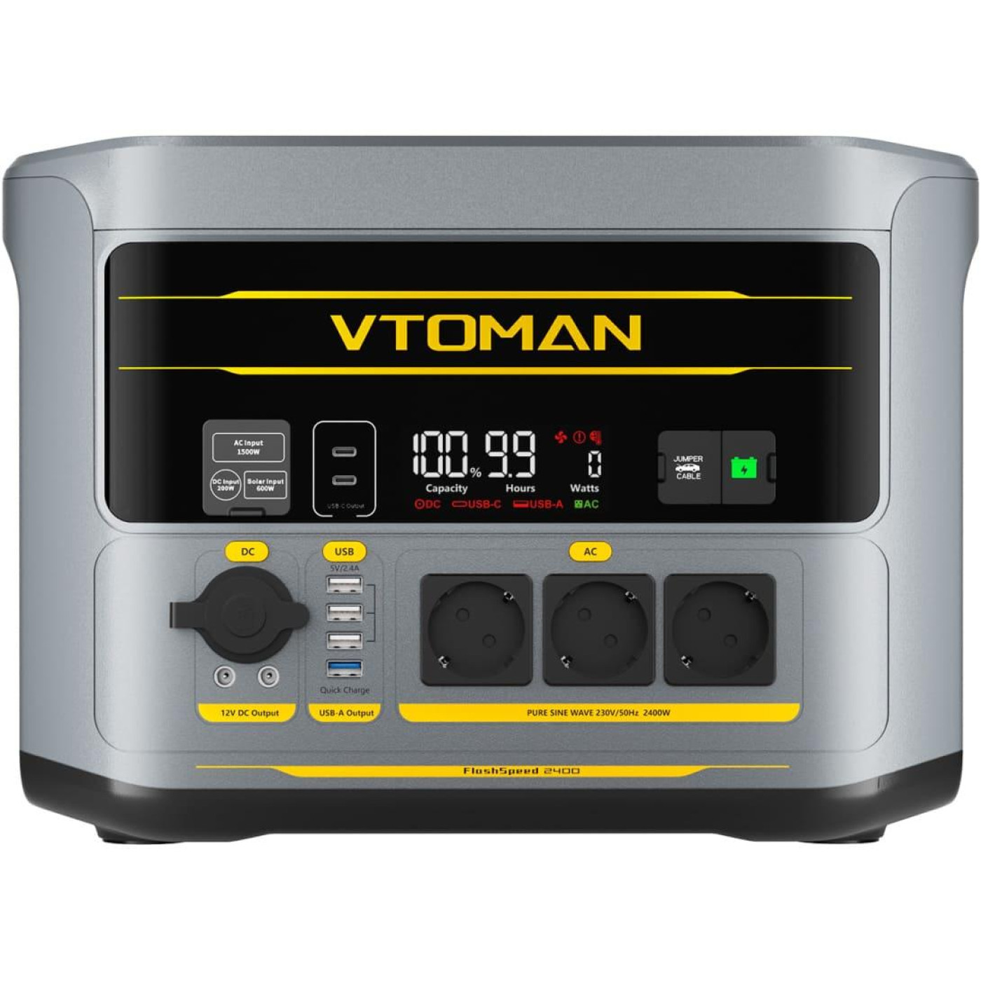 Зарядная станция Vtoman FlashSpeed 2400 / 2400 Вт / 1408 Вт/ч / LiFePO4 (FlashSpeed 2400)
