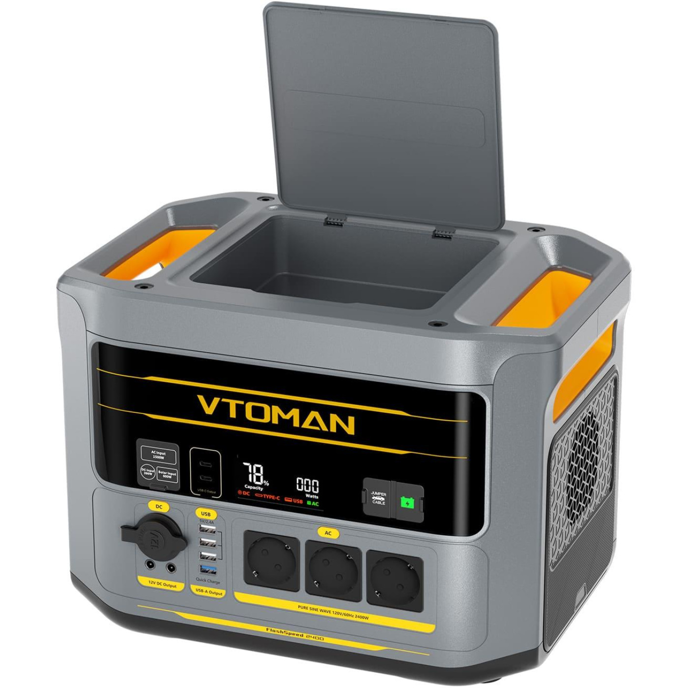 Зарядная станция Vtoman FlashSpeed 2400 / 2400 Вт / 1408 Вт/ч / LiFePO4 (FlashSpeed 2400)
