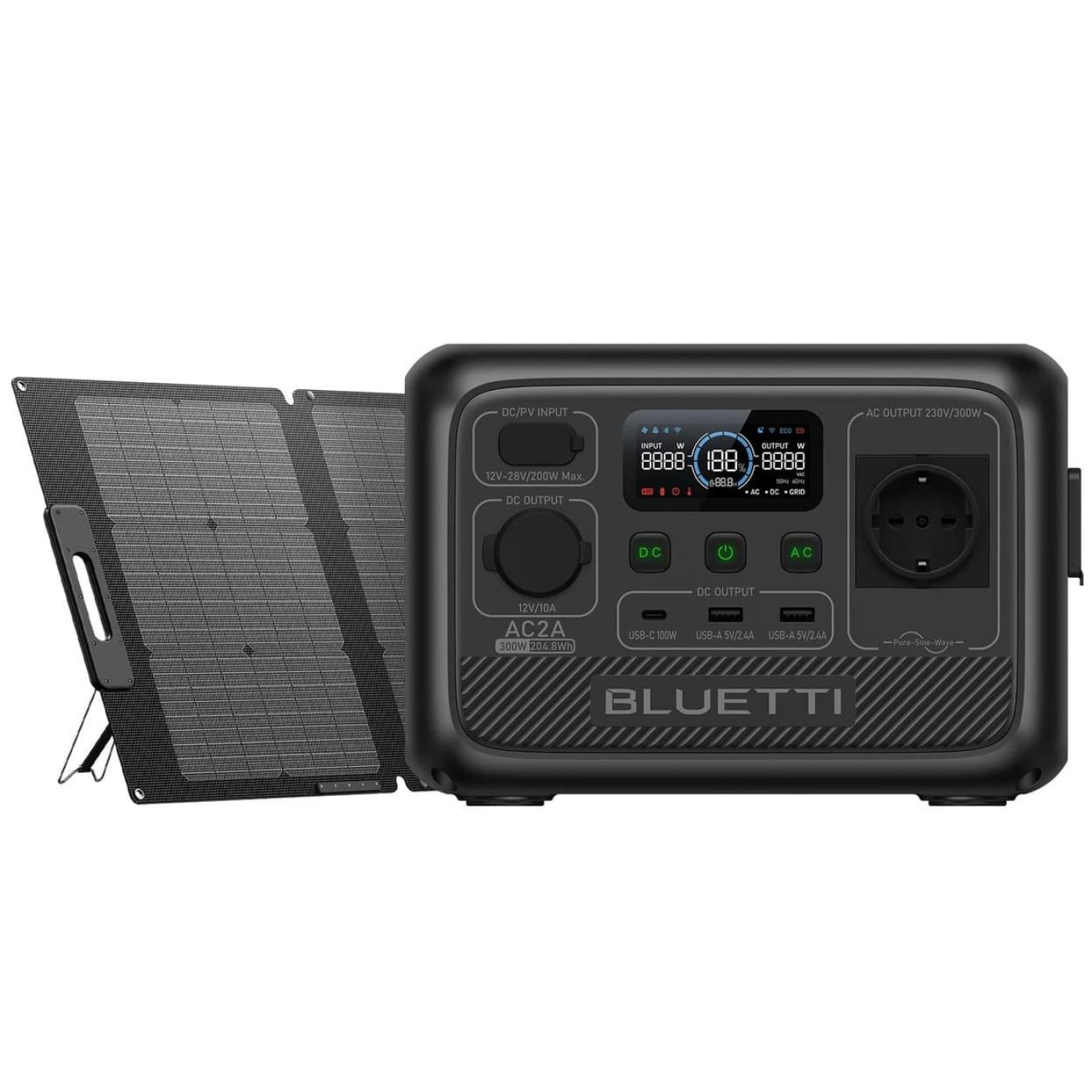 Зарядная станция BLUETTI AC2A 300W 204Wh 204,8 Вт/ч / 300 Вт / 230,4 Вт/ч / LiFePO4 (AC2A) UA