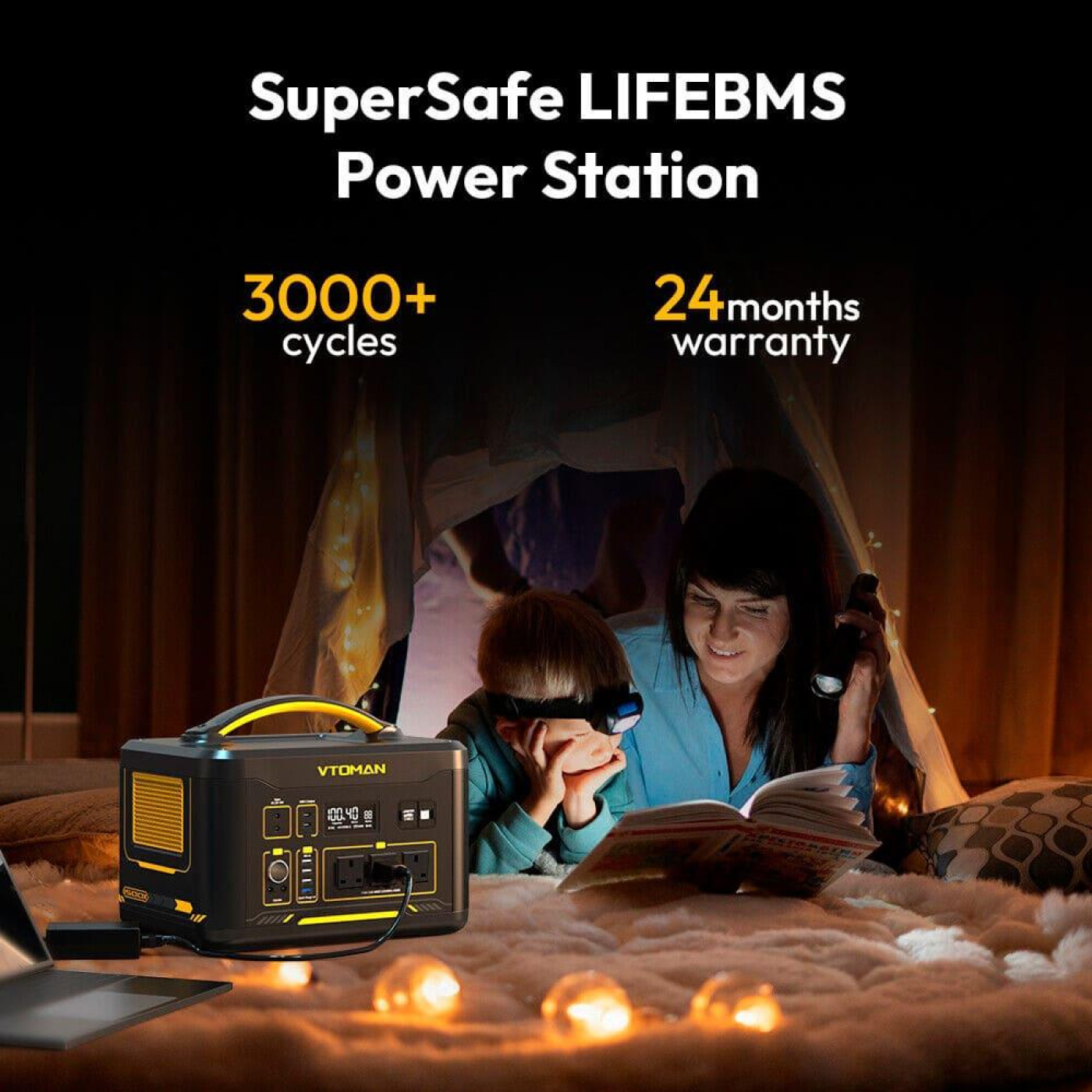 Зарядная станция Vtoman Jump 1500X / 1500 Вт / 828 Вт/ч / LiFePO4 (Jump 1500X) UA