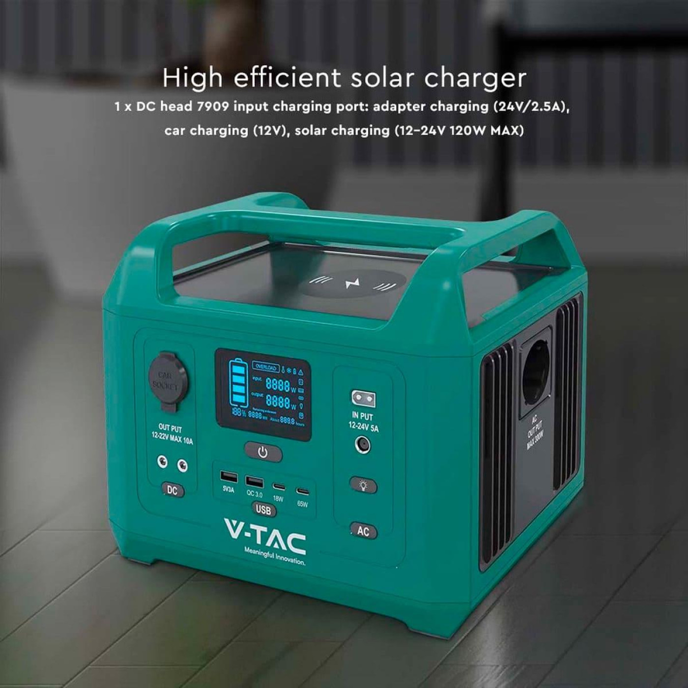 Зарядная станция V-TAC / 300 Вт / 288 Вт/ч / LiFePO4 (VT-303N) UA