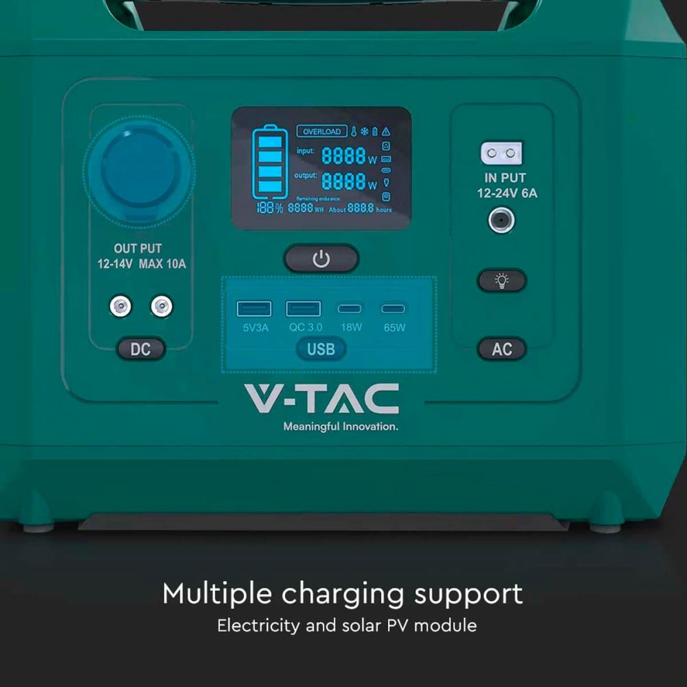 Зарядная станция V-TAC / 300 Вт / 288 Вт/ч / LiFePO4 (VT-303N) UA