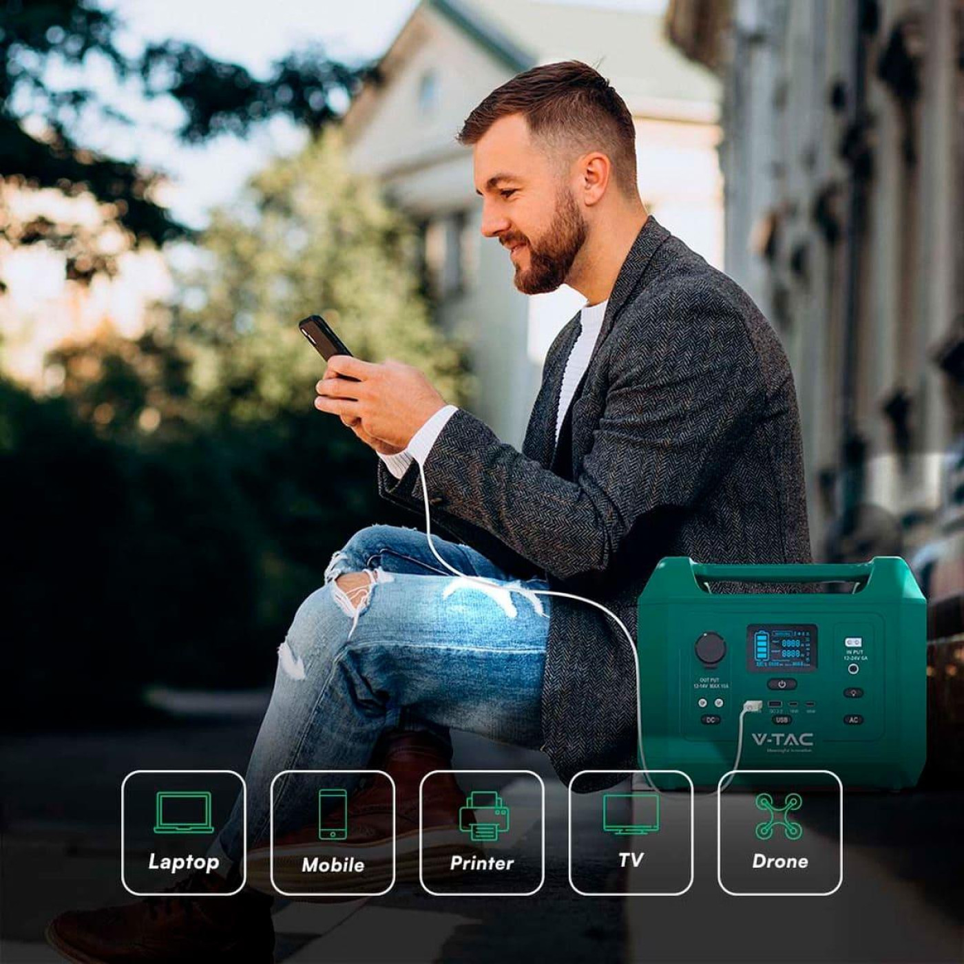 Зарядная станция V-TAC / 300 Вт / 288 Вт/ч / LiFePO4 (VT-303N) UA