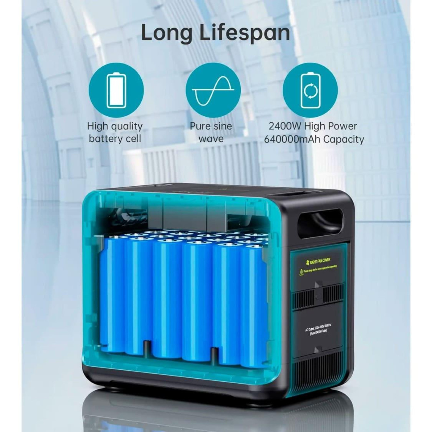 Зарядная станция Choetech 2400W / 2400 Вт / 2048 Вт/ч / LiFePO4 (BS008) UA