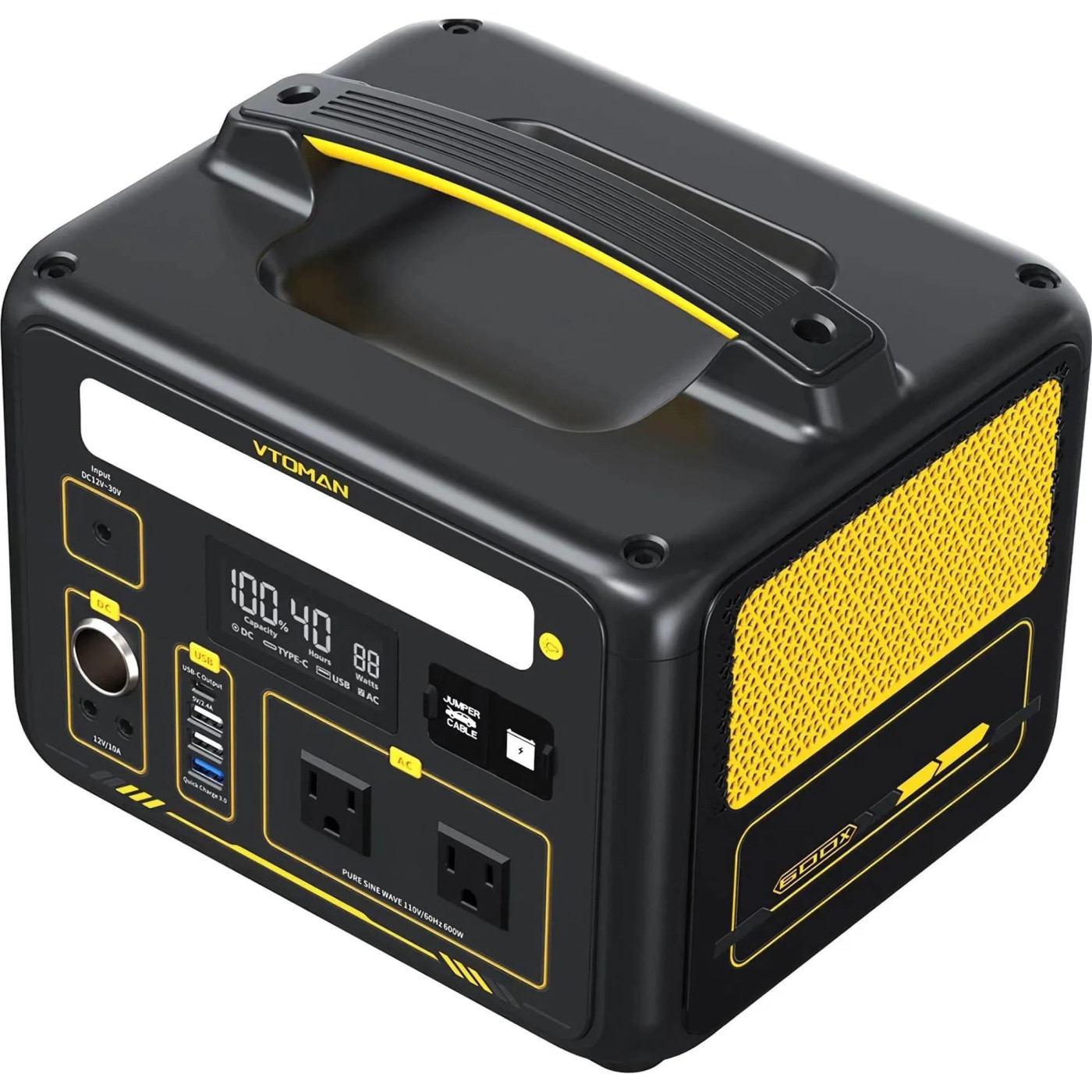 Зарядна станція Vtoman Jump 600X / 600 Вт / 299.52 Вт/ч / LiFePO4 (Jump 600X)