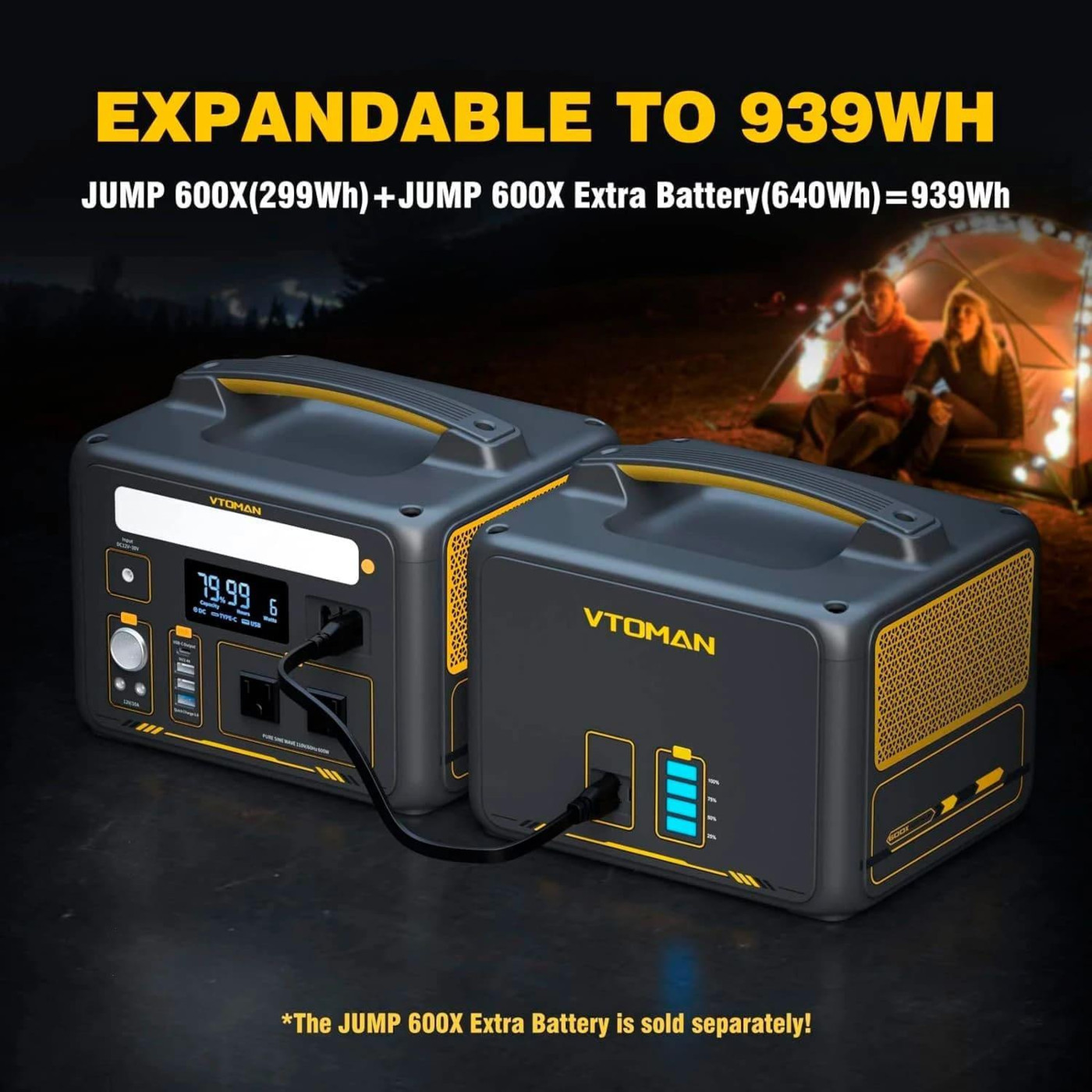 Зарядна станція Vtoman Jump 600X / 600 Вт / 299.52 Вт/ч / LiFePO4 (Jump 600X)