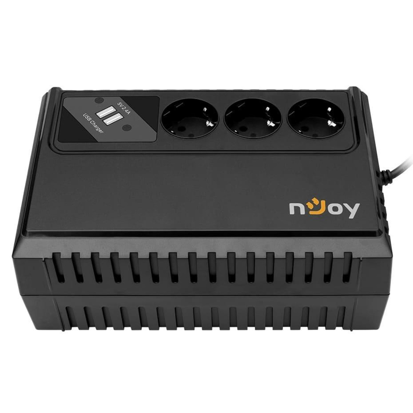 Источник бесперебойного питания Njoy Renton 650 (UPLI-LI065RE-CG01B) Lin.int., AVR, 3 x евро, USB , пластик / 360 Вт / 5 А*ч (Renton 650 USB)
