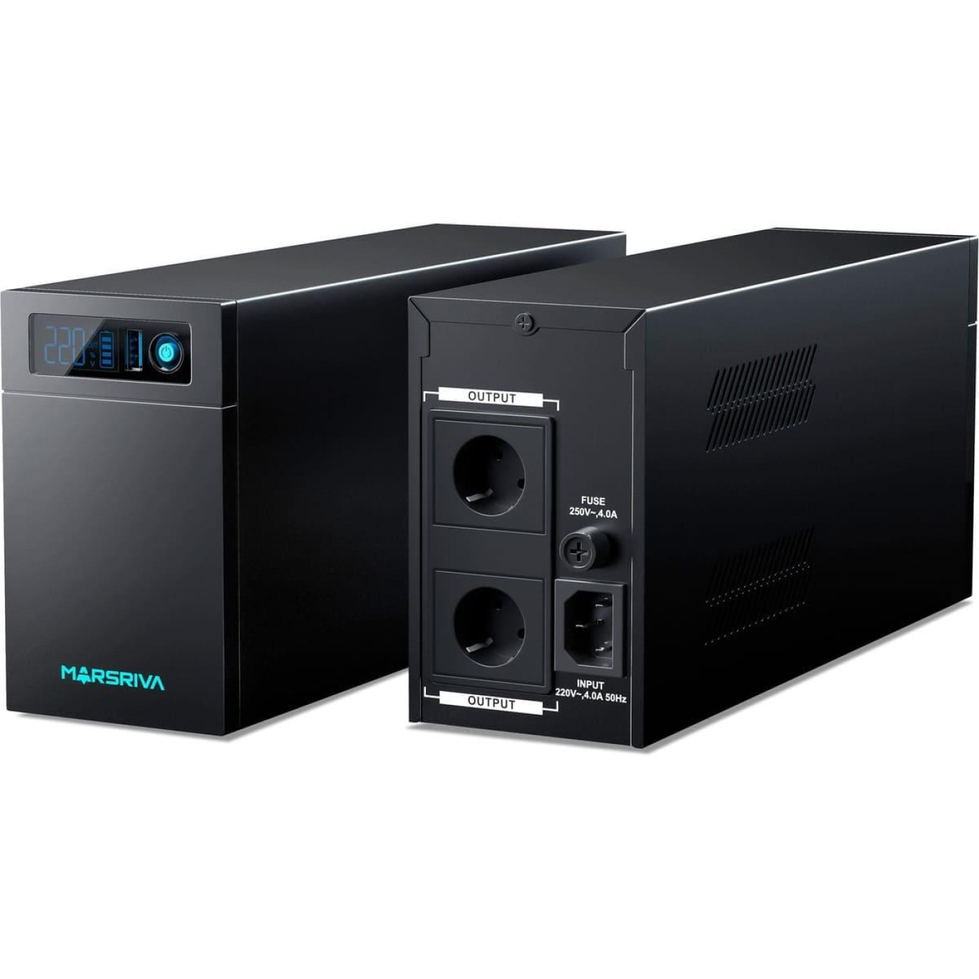 Источник бесперебойного питания Marsriva 1200 ВА / 720 Вт / 5.6 А*ч (MR-UF1200L)