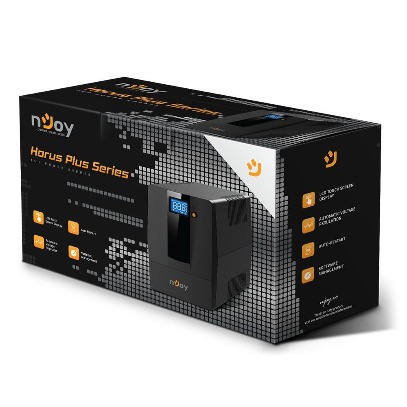 Источник бесперебойного питания Njoy Horus Plus / 800 ВА / 480 Вт / 9 А*ч (PWUP-LI080H1-AZ01B)