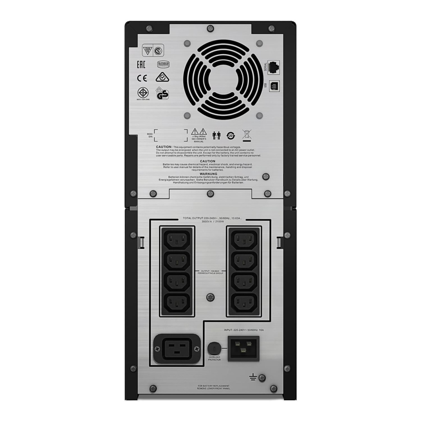 Джерело безперебійного живлення APC 3000 ВА / 2100 Вт / 12 А*ч (SMC3000I)