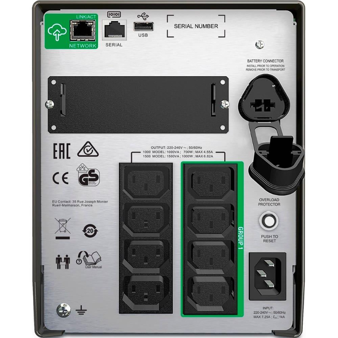 Джерело безперебійного живлення APC 1000 ВА / 700 Вт / 11 А*ч (SMT1000IC)