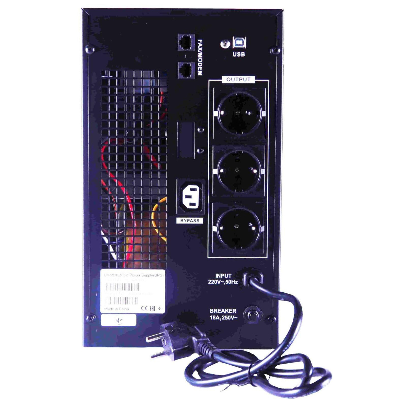 Джерело безперебійного живлення SVC 3000 ВА / 2400 Вт / 9 А*ч (SL-3KS-LCD)