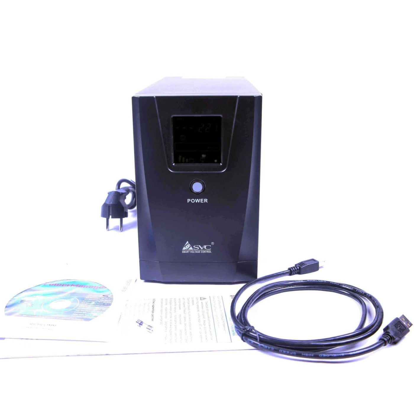 Джерело безперебійного живлення SVC 1500 ВА / 900 Вт / 9 А*ч (VP-1500-LCD)