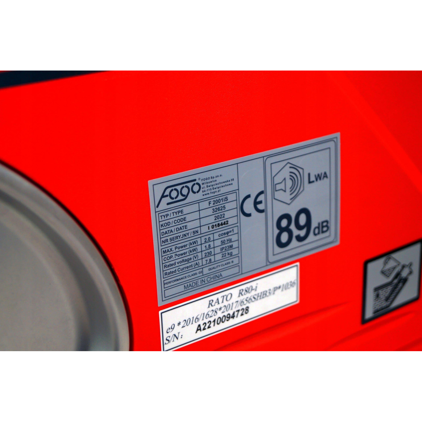 Генератор Инверторный Fogo F2001is 1,8kW / 1600 Вт / Бензин (F2001is)